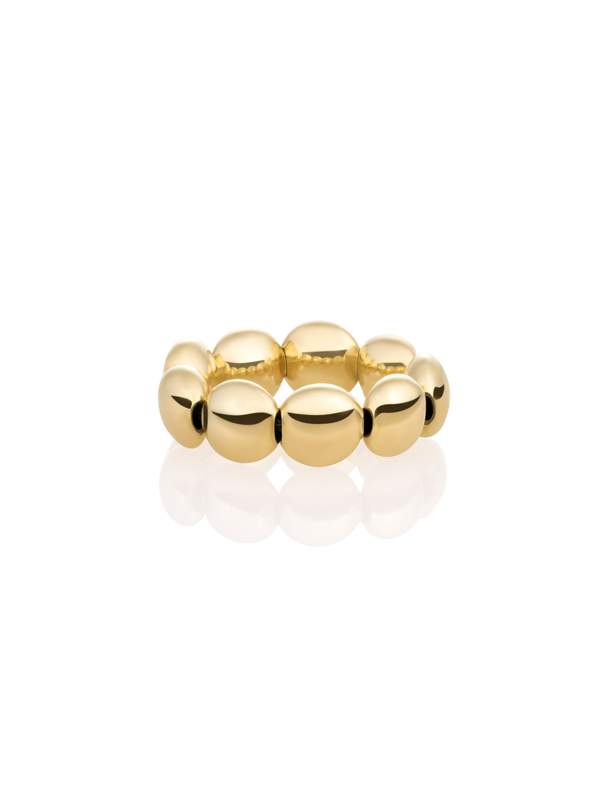 Bubble Beads Ring - Gold Plated