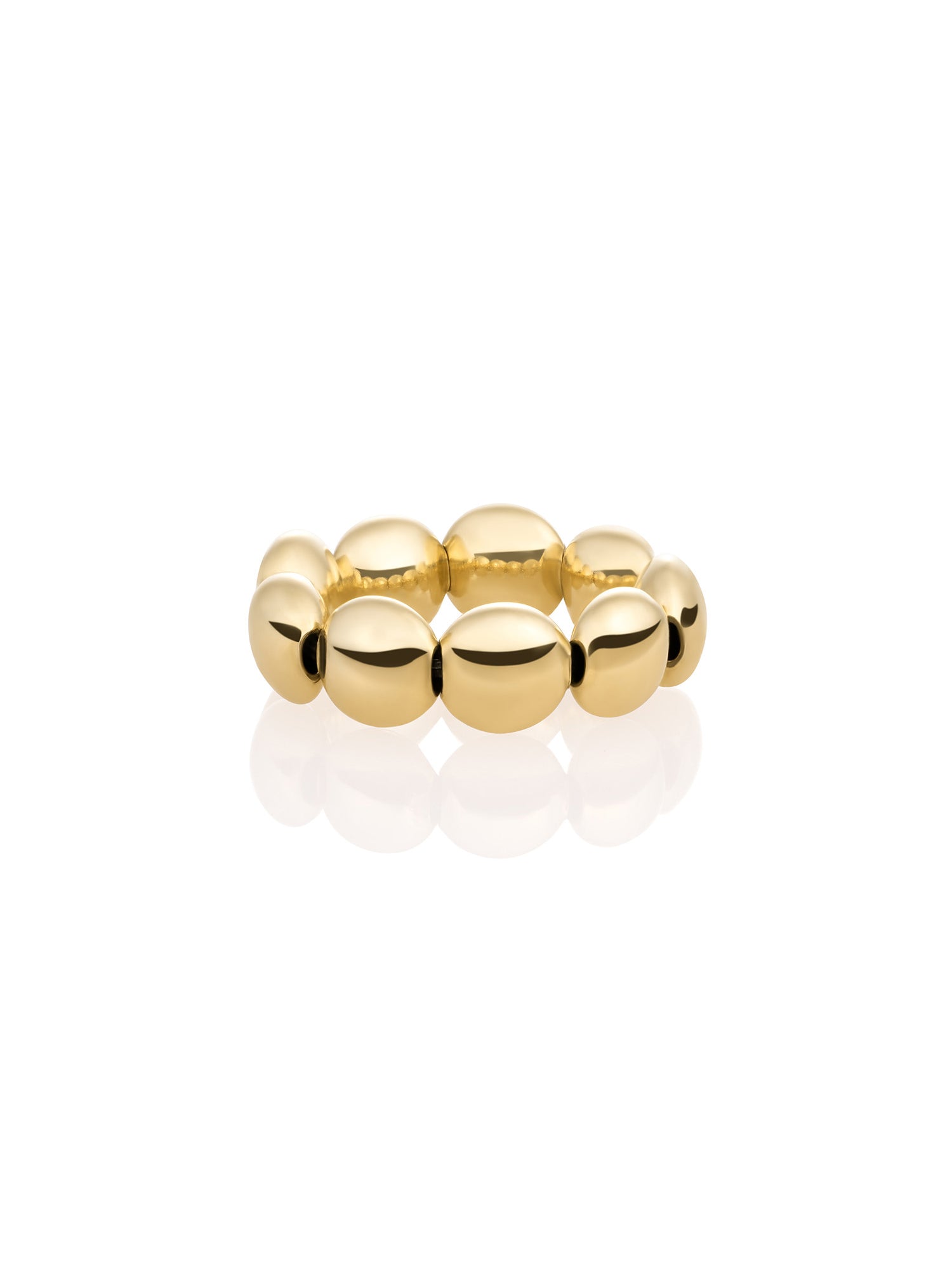 Bubble Beads Ring - Gold Plated