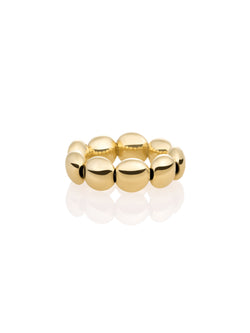 Bubble Beads Ring - Gold Plated