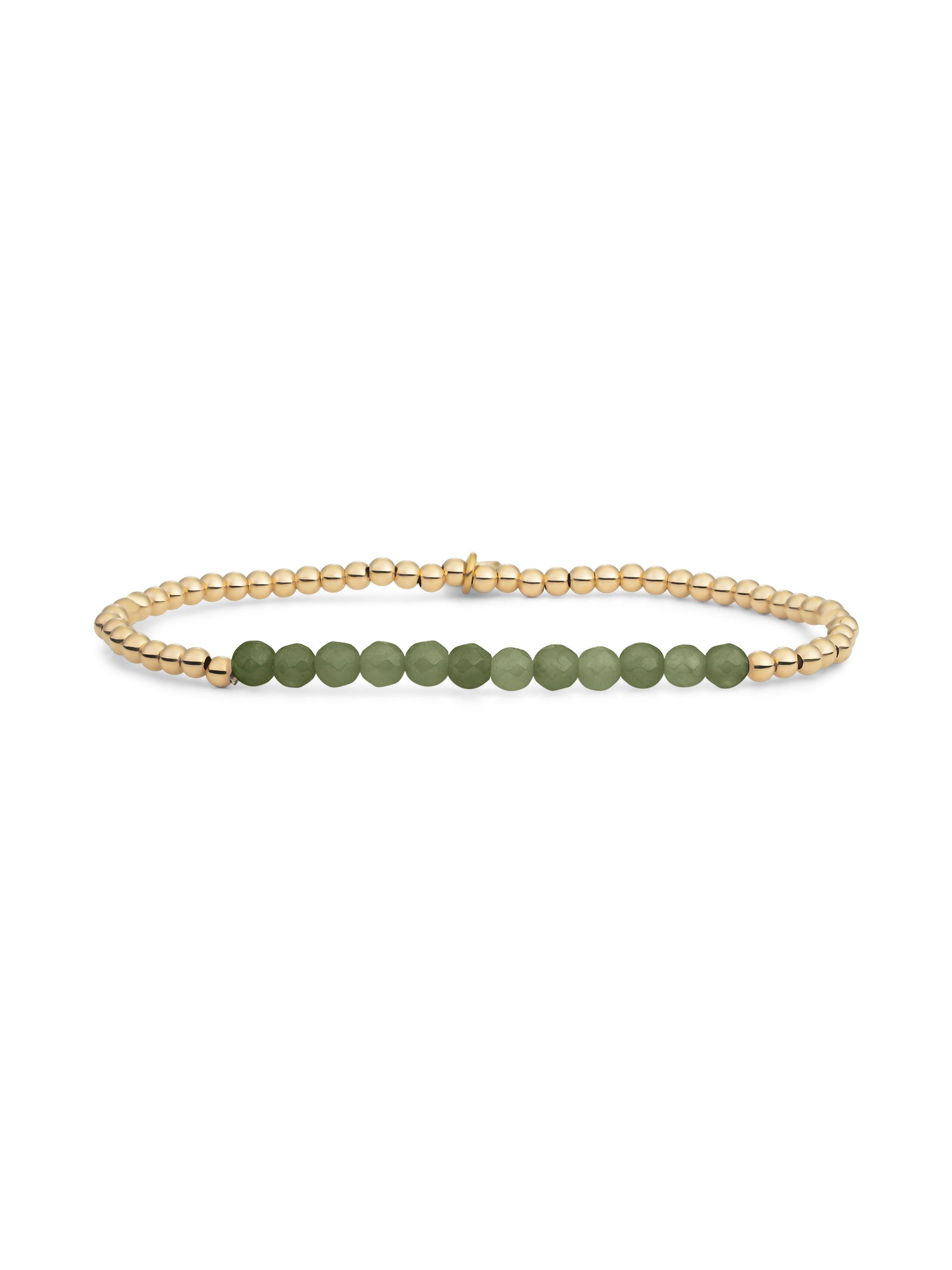 Universe Armband Lime Jade - Gold Plated