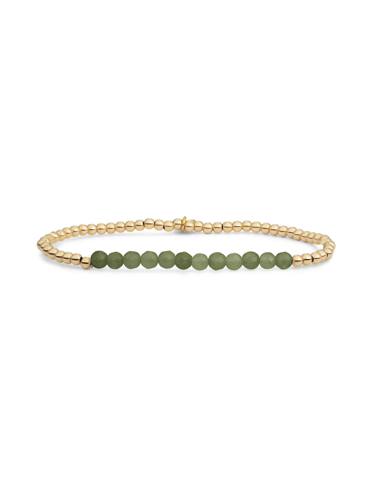 Universe Armband Lime Jade - Gold Plated