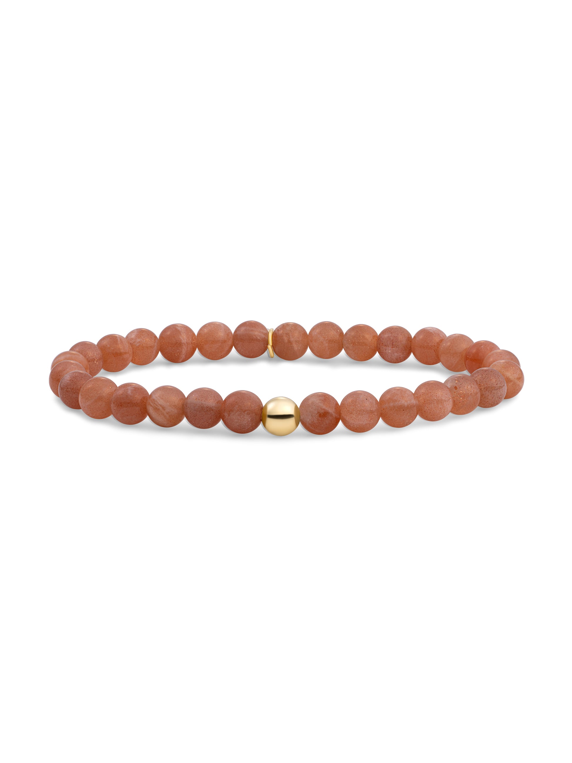 Saturn Armband Large Sunstone - Gold Plated