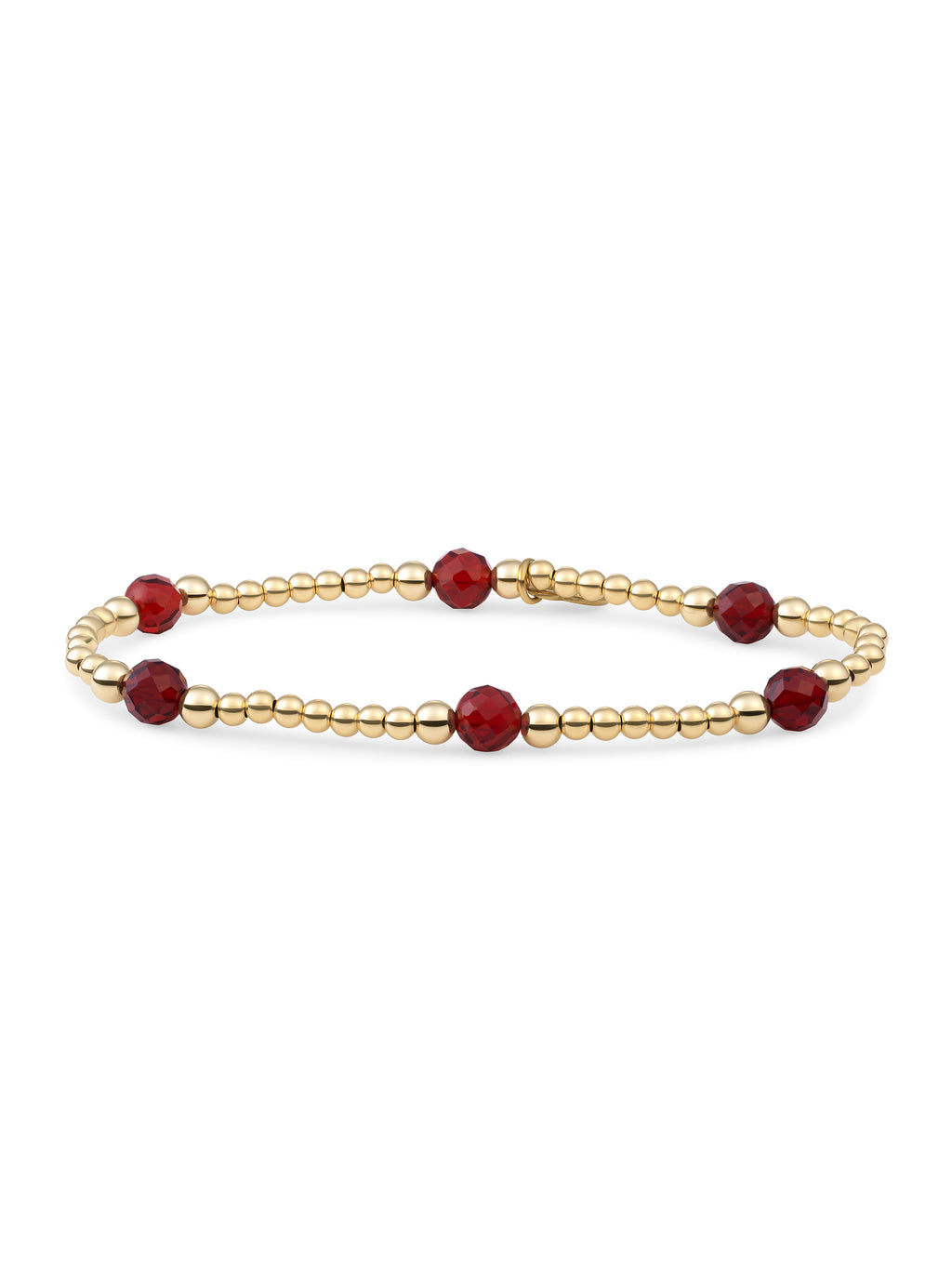 Reverse Bold Mix Armband Ruby Quartz - 0.00 / 0.00 / Gold Plated