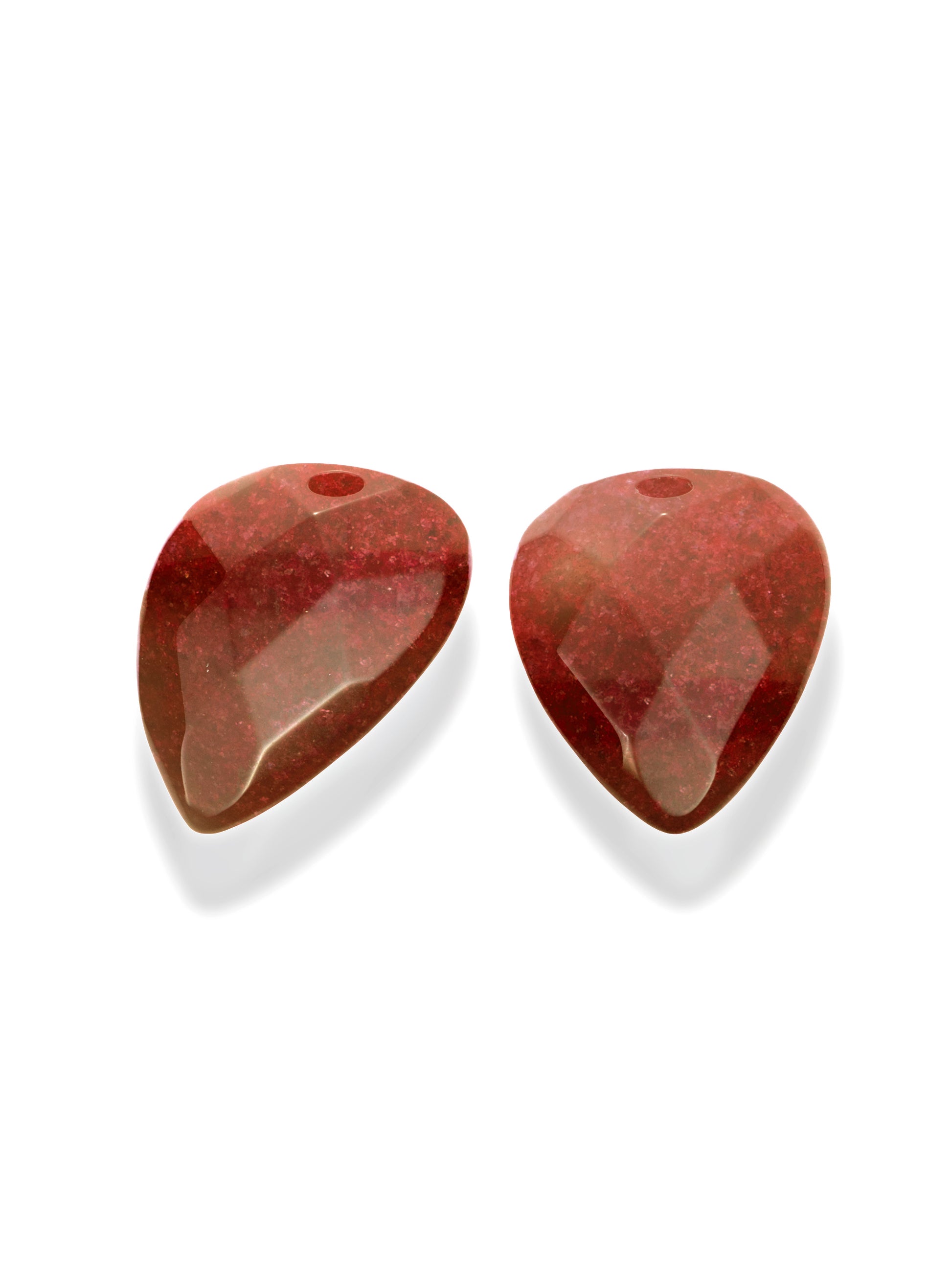 Oorbel Edelstenen Blossom Facet Red Coral - Oorbel Edelstenen Blossom Facet Red Coral