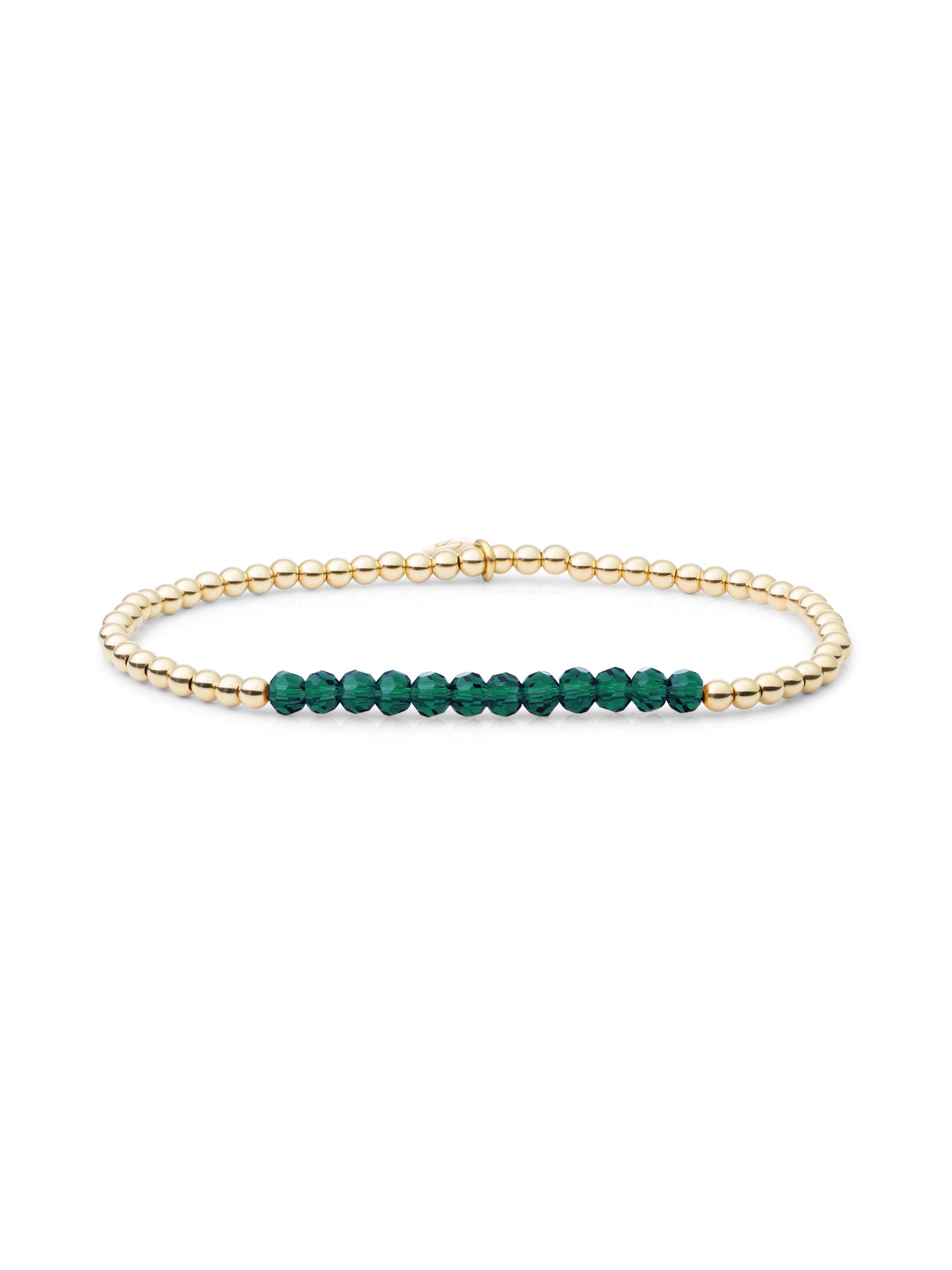 Universe Armband Petrol Green Quartz - Gold Plated