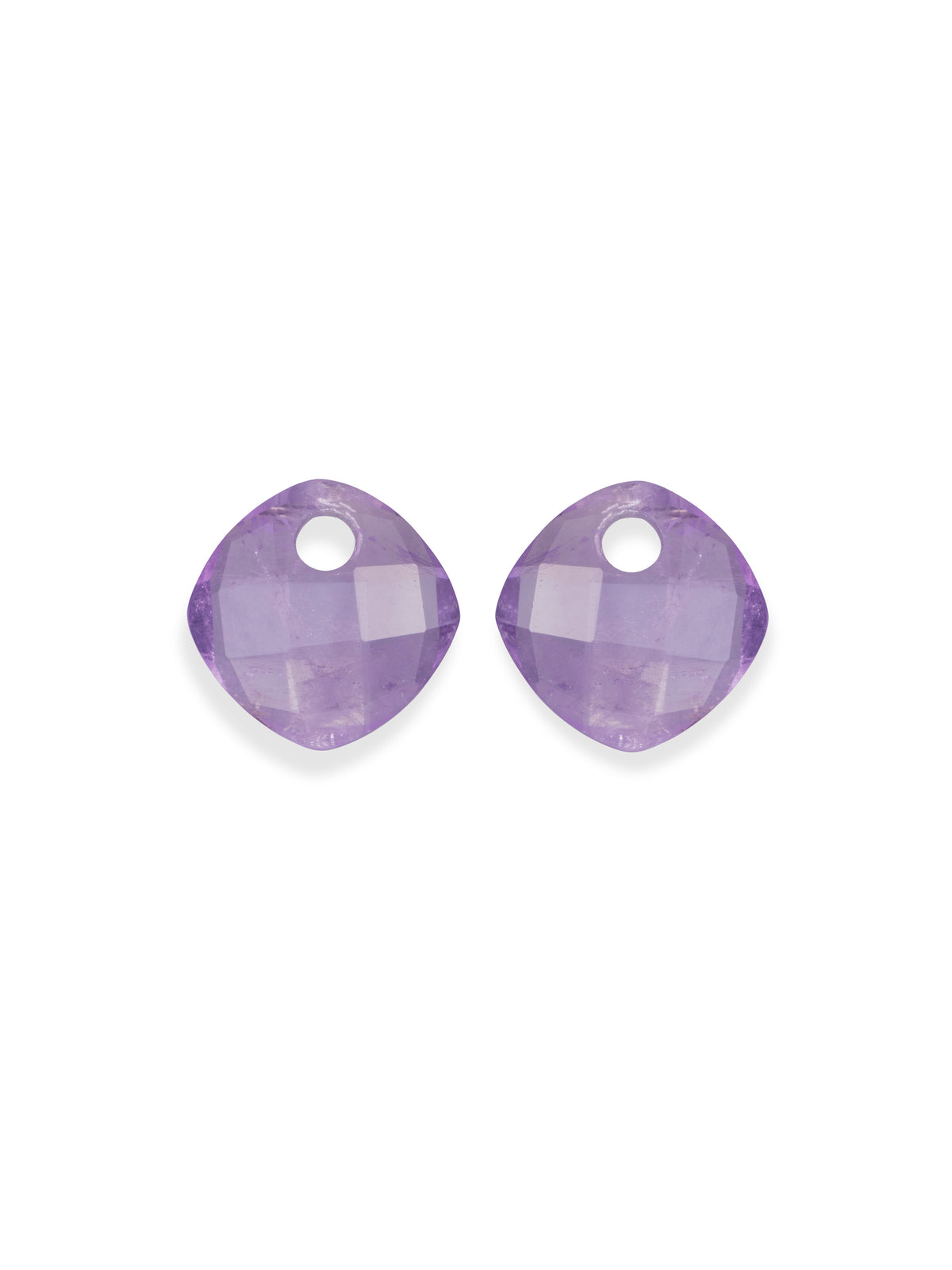 Oorbel Edelstenen Cushion Cut Amethyst - Oorbel Edelstenen Cushion Cut Amethyst