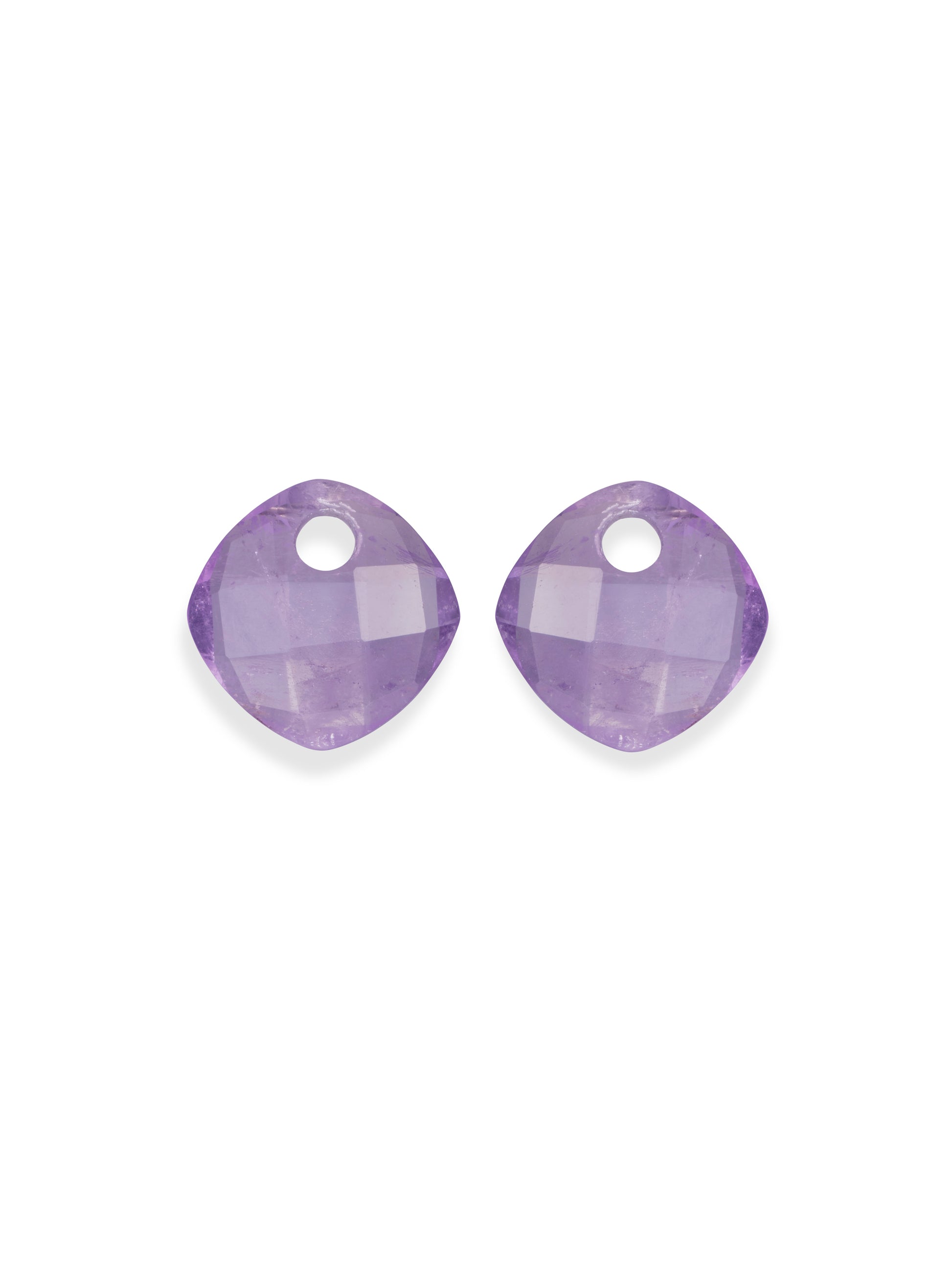 Oorbel Edelstenen Cushion Cut Amethyst - Oorbel Edelstenen Cushion Cut Amethyst