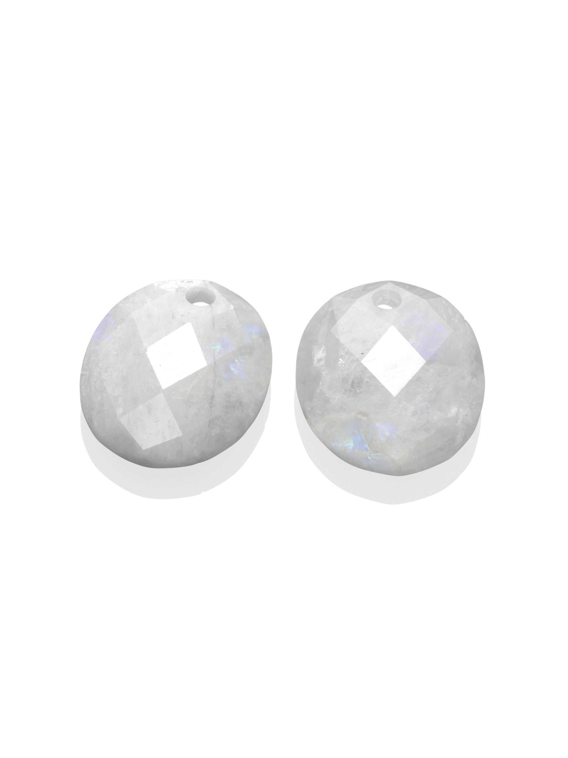 Oorbel Edelstenen Large Oval Moonstone - Oorbel Edelstenen Large Oval Moonstone