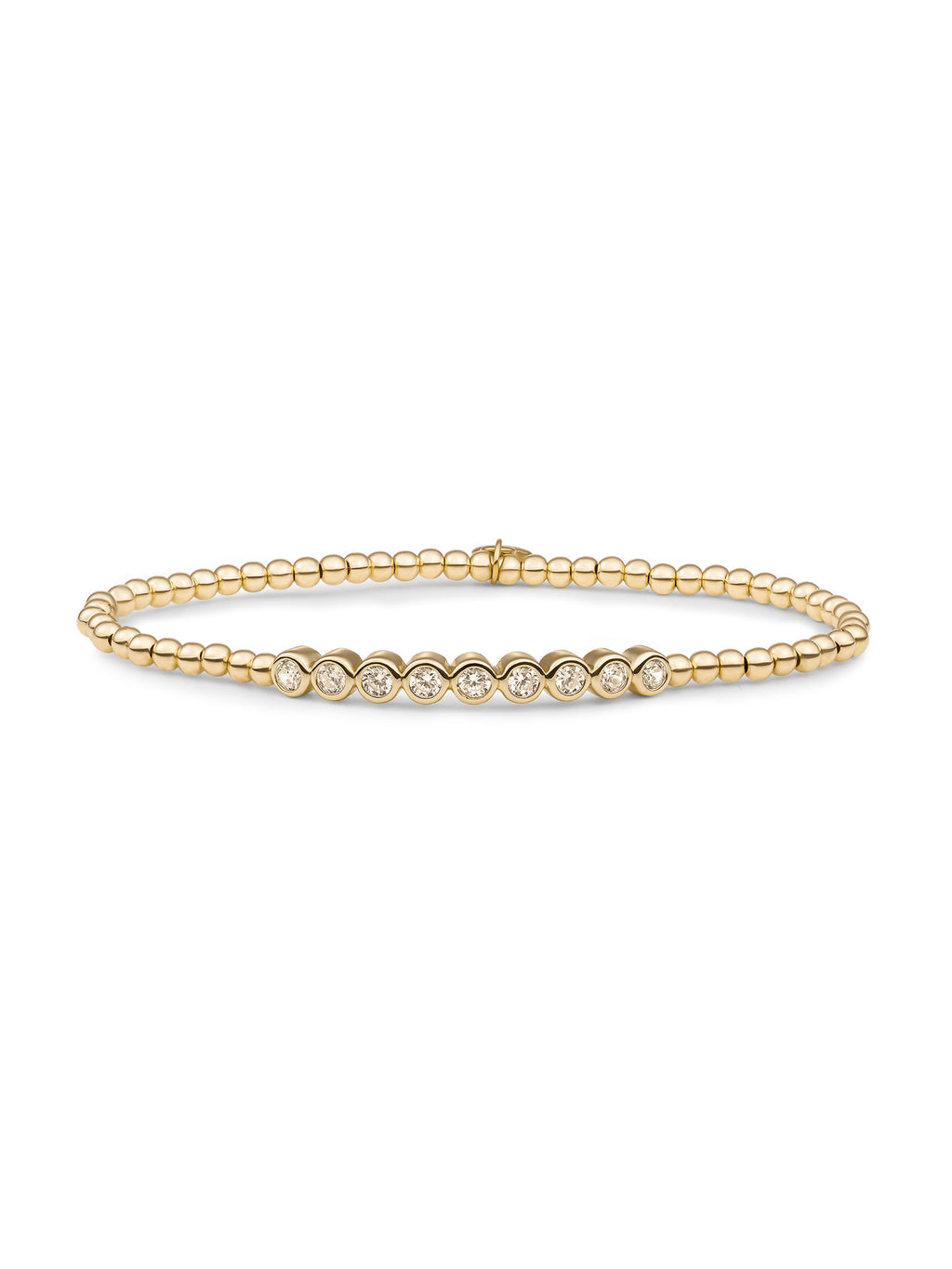 Crystal Tube Armband Zirconia - Gold Plated