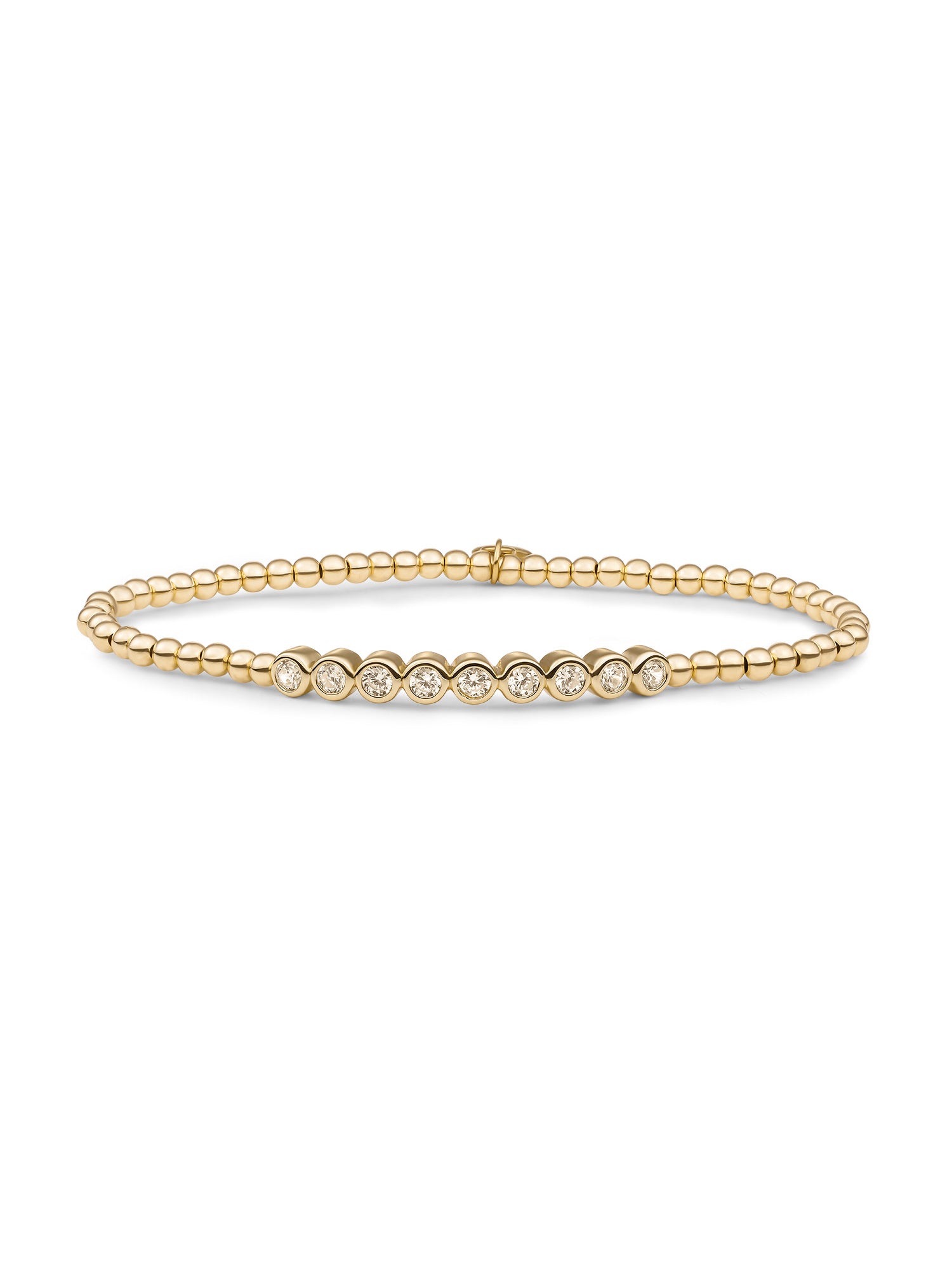 Crystal Tube Armband Zirconia - Gold Plated