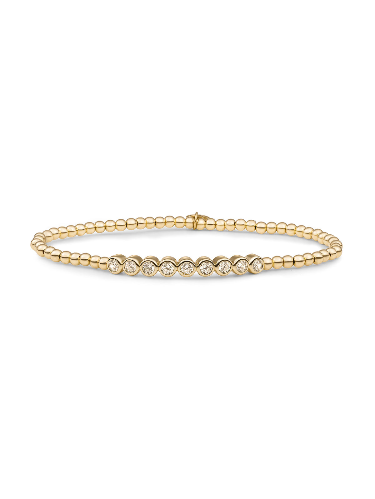 Crystal Tube Armband Zirconia - Gold Plated