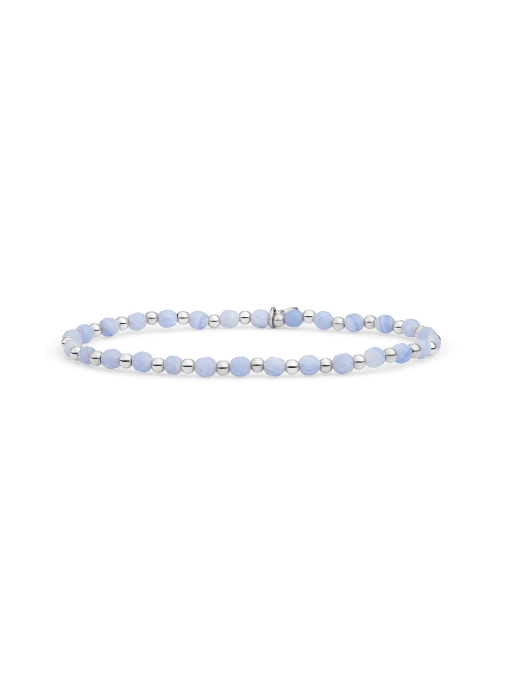 Interstellar Armband Blue Lace Agate - Rhodium Plated