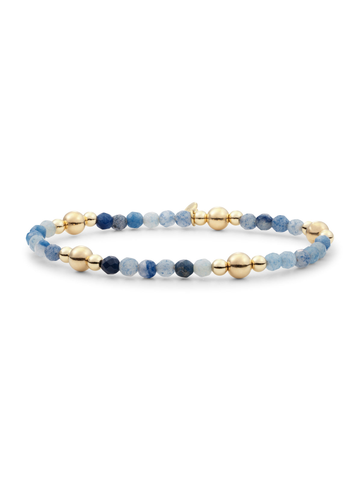 Bold Mix Armband Blue Aventurine - Gold Plated