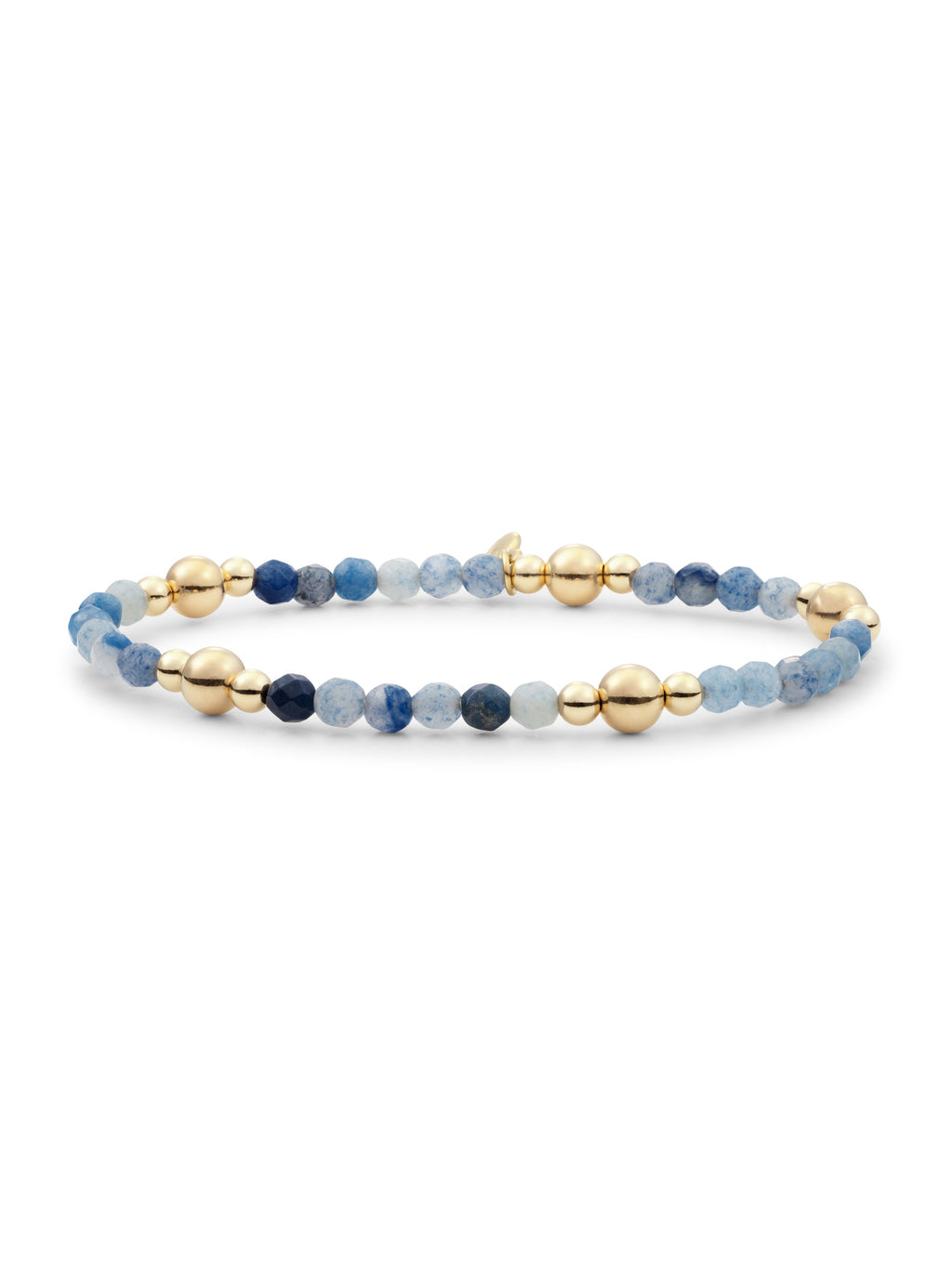 Bold Mix Armband Blue Aventurine - Gold Plated