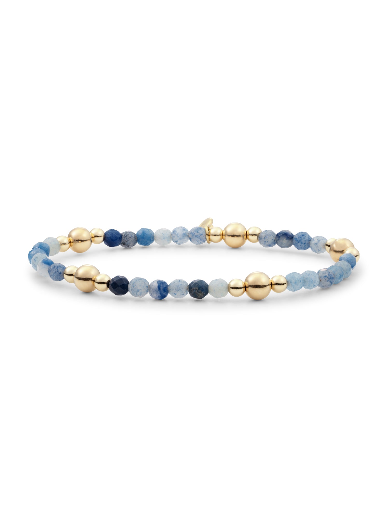 Bold Mix Armband Blue Aventurine - Gold Plated
