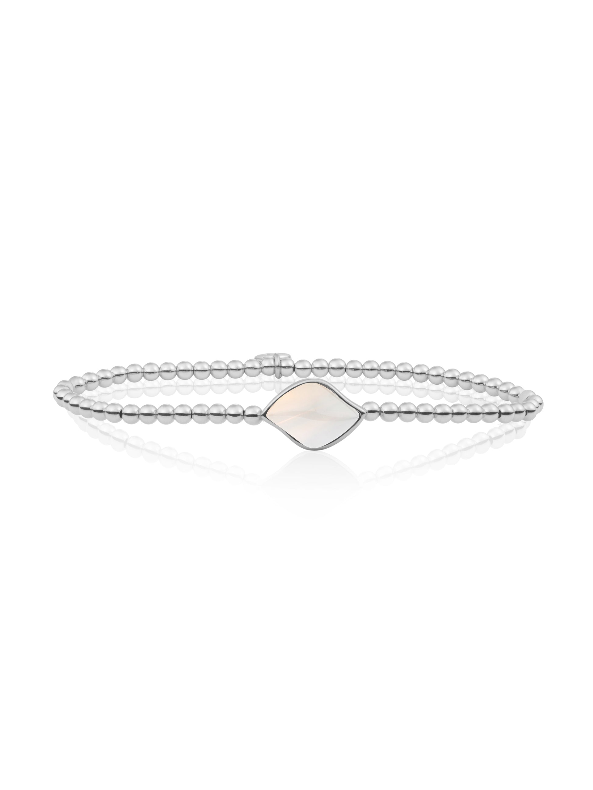Blossom Armband Opalite - Rhodium Plated