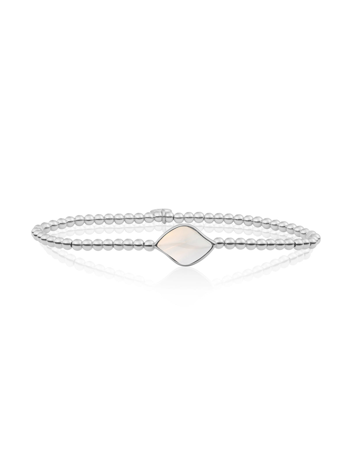 Blossom Armband Opalite - Rhodium Plated