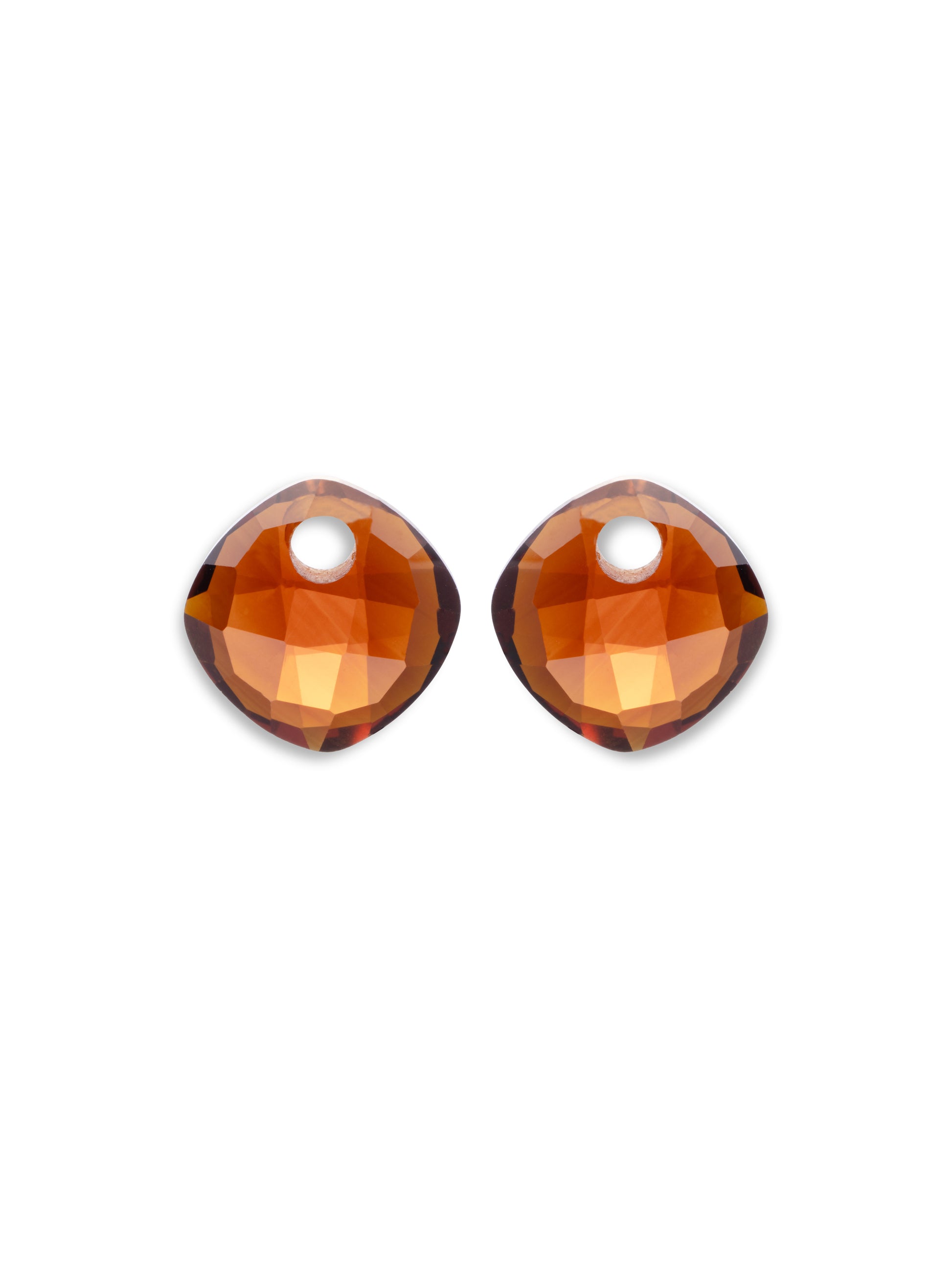 Oorbel Edelstenen Cushion Cut Citrine Quartz - Oorbel Edelstenen Cushion Cut Citrine Quartz