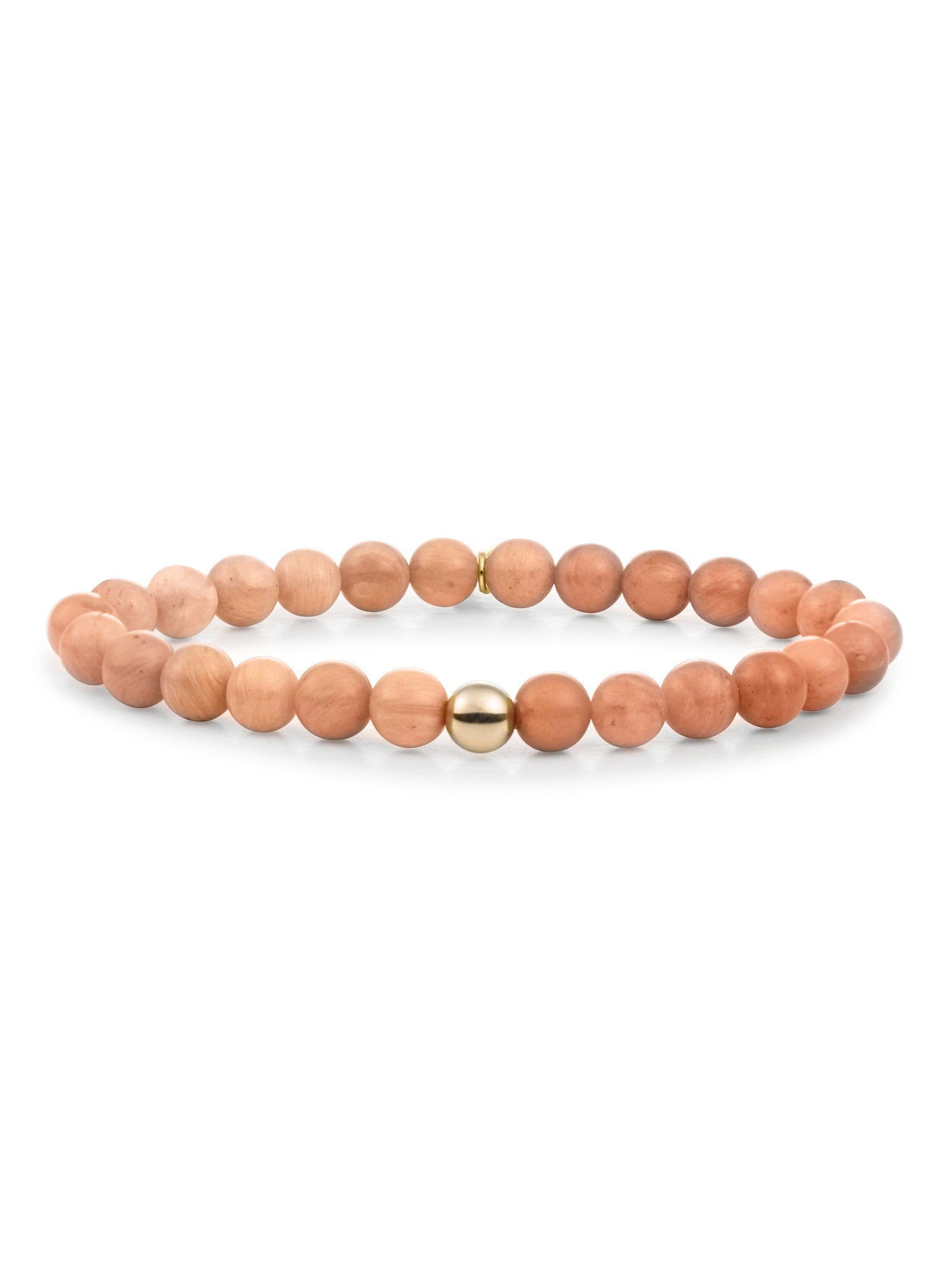 Saturn Armband Large Peach Rhodonite - 0.00 / 0.00 / Gold Plated