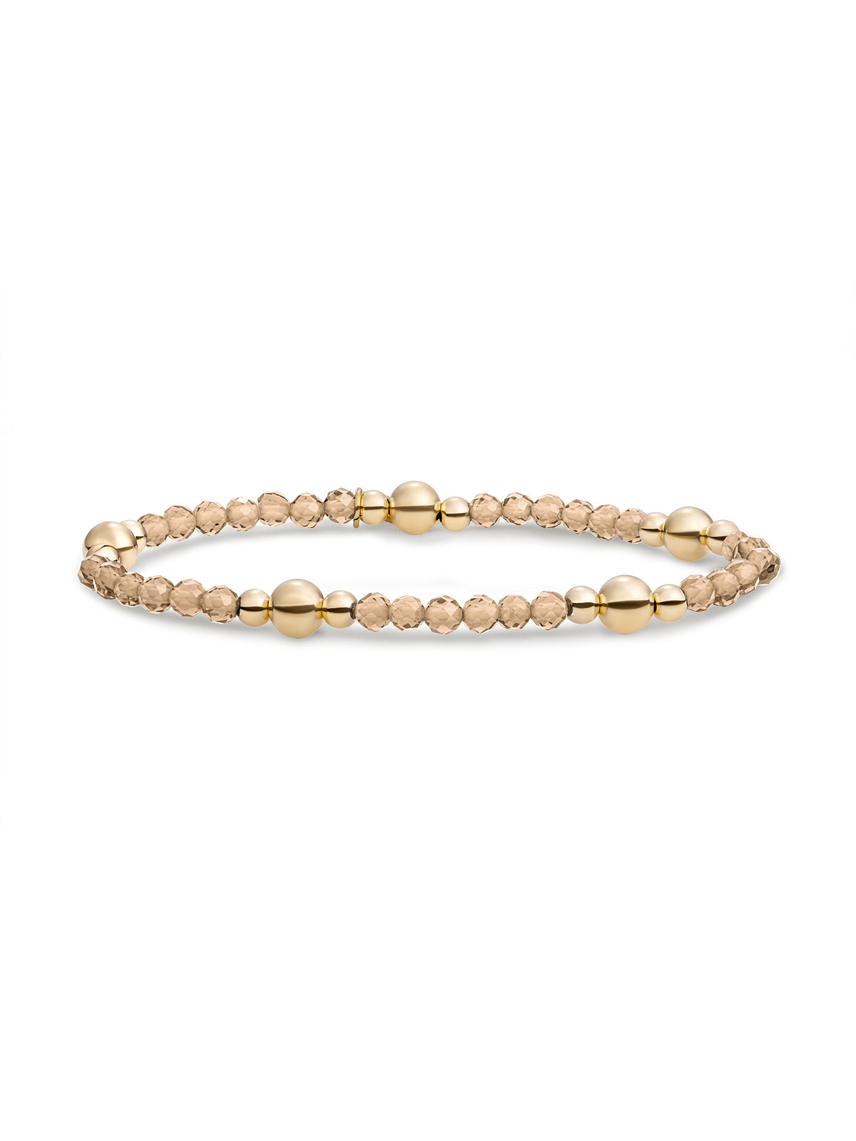 Bold Mix Armband Light Citrine Quartz - Gold Plated
