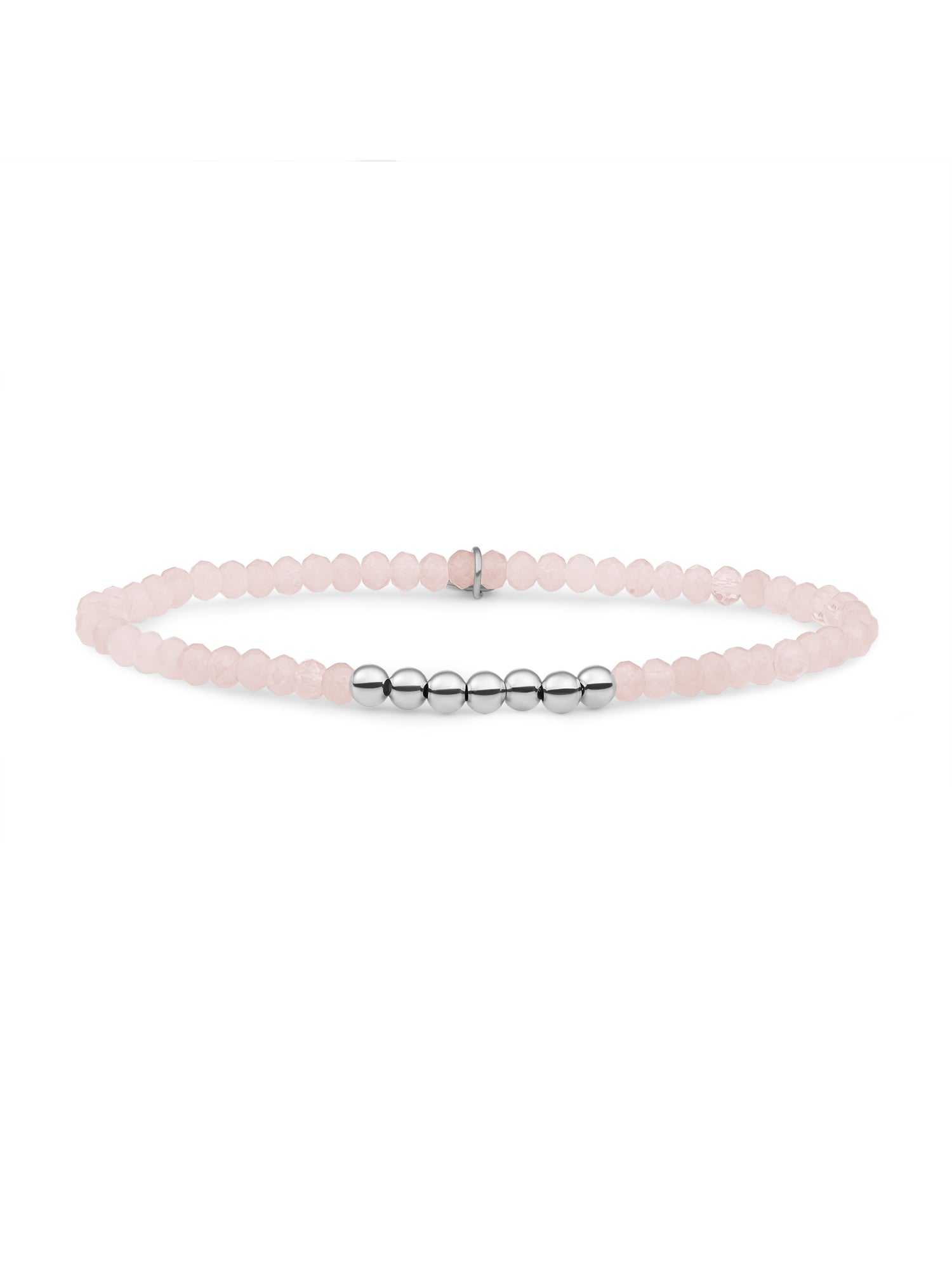 Reverse Universe Armband Rose Quartz - Rhodium Plated