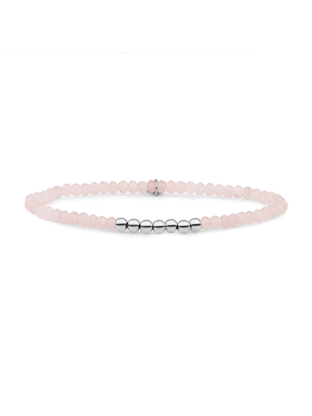 Reverse Universe Armband Rose Quartz - Rhodium Plated