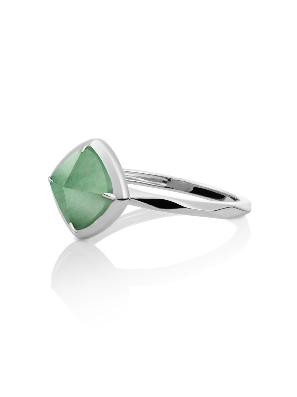 Edge Ring Green Aventurine Zilver - 52