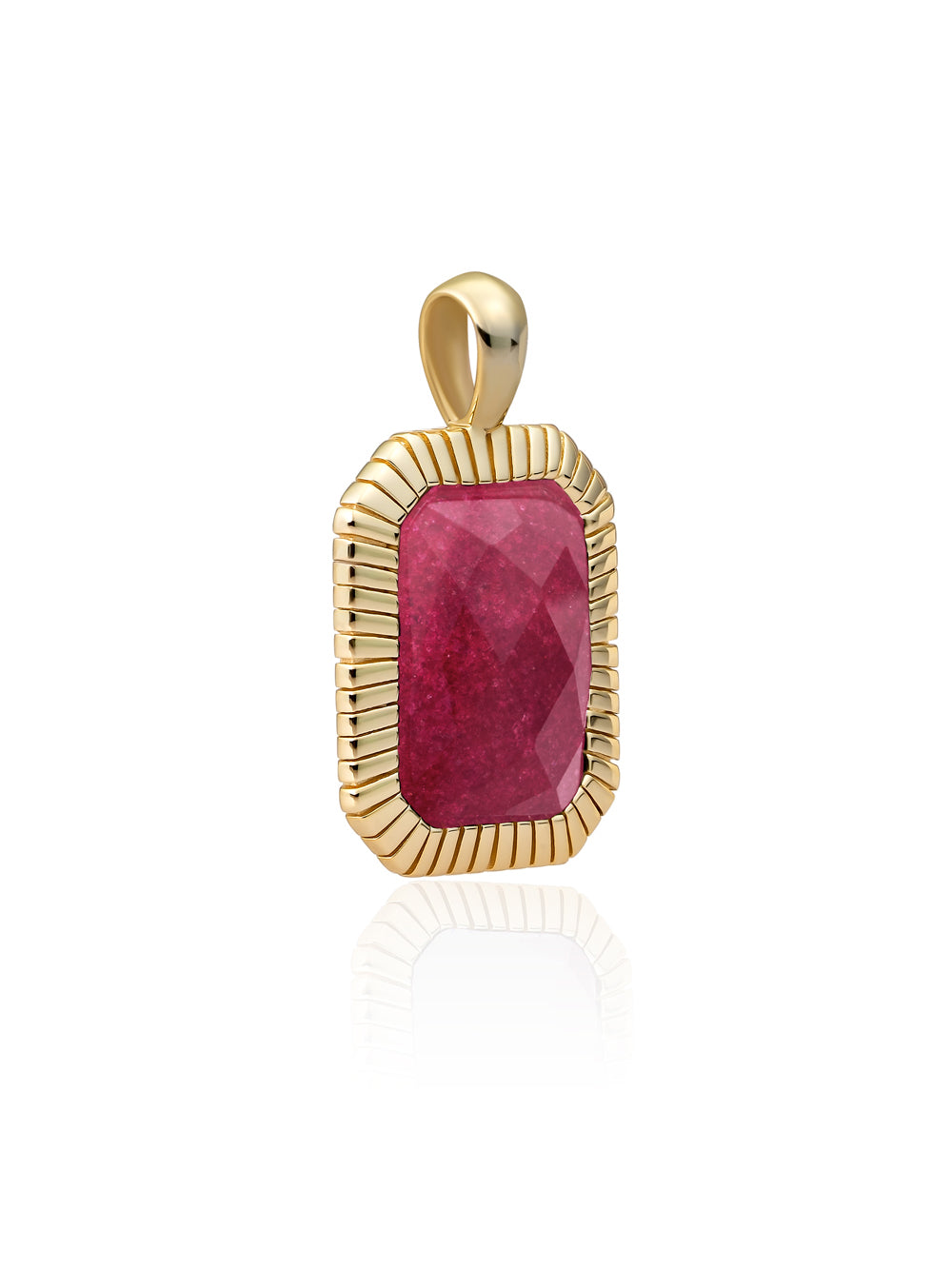 Baguette Pendant Fuchsia Jade