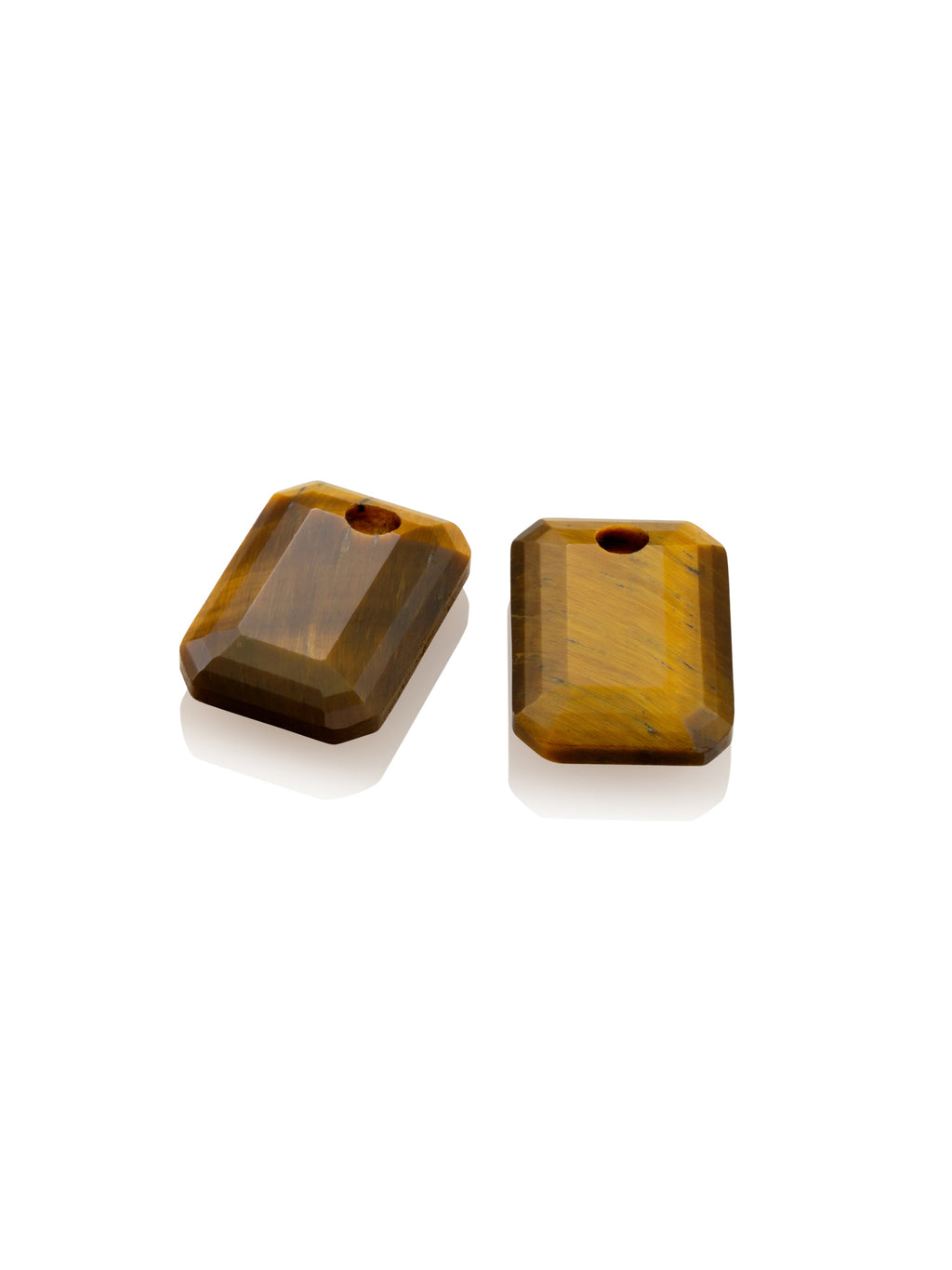 Oorbel Edelstenen Baguette Tiger Eye - Oorbel Edelstenen Baguette Tiger Eye