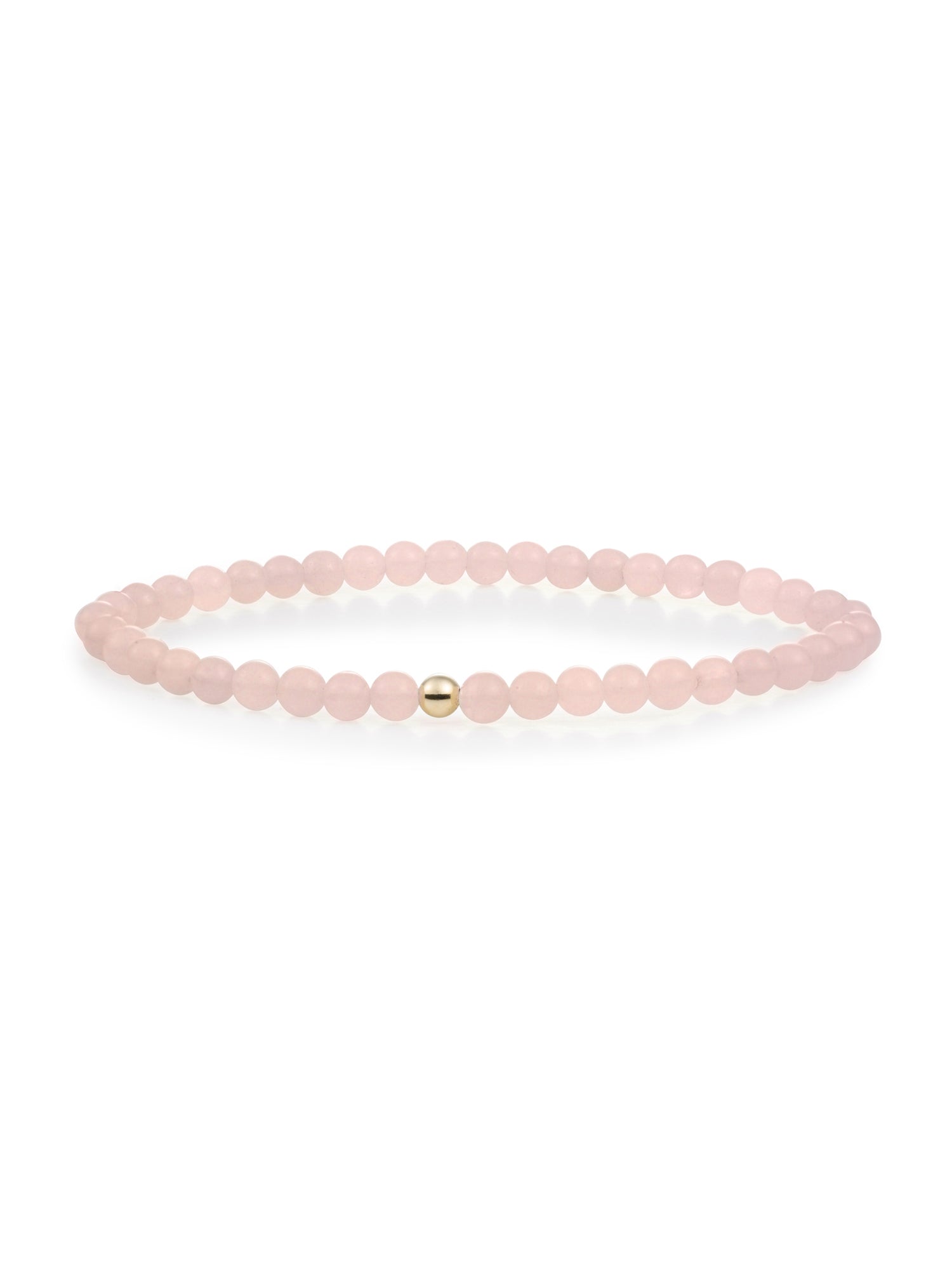 Saturn Armband Small Rose Quartz - Gold Plated