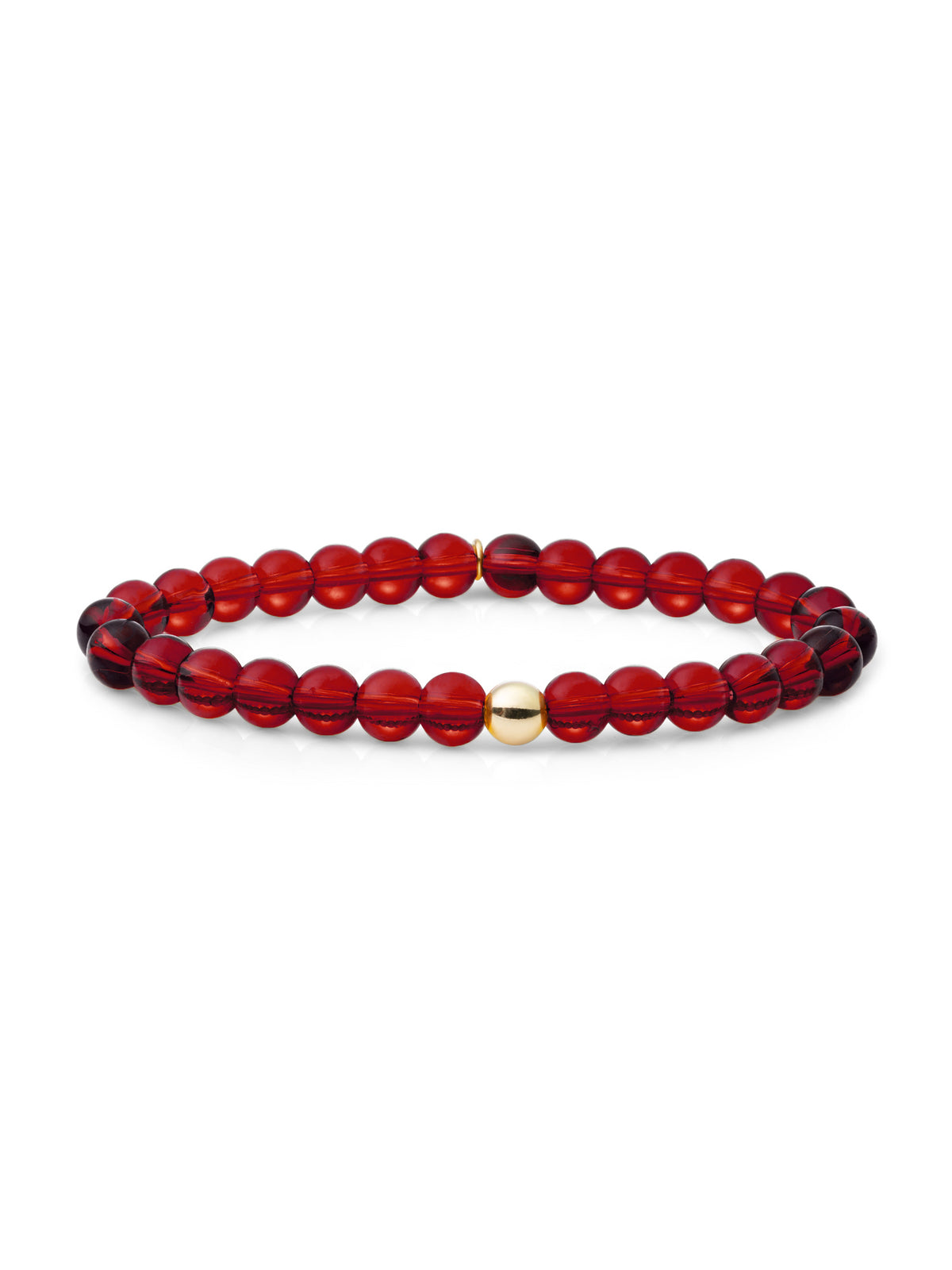 Saturn Armband Large Ruby Quartz - Gold Plated