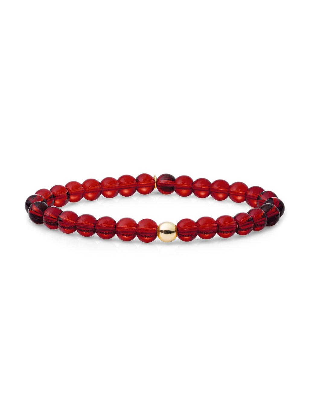 Saturn Armband Large Ruby Quartz - Gold Plated
