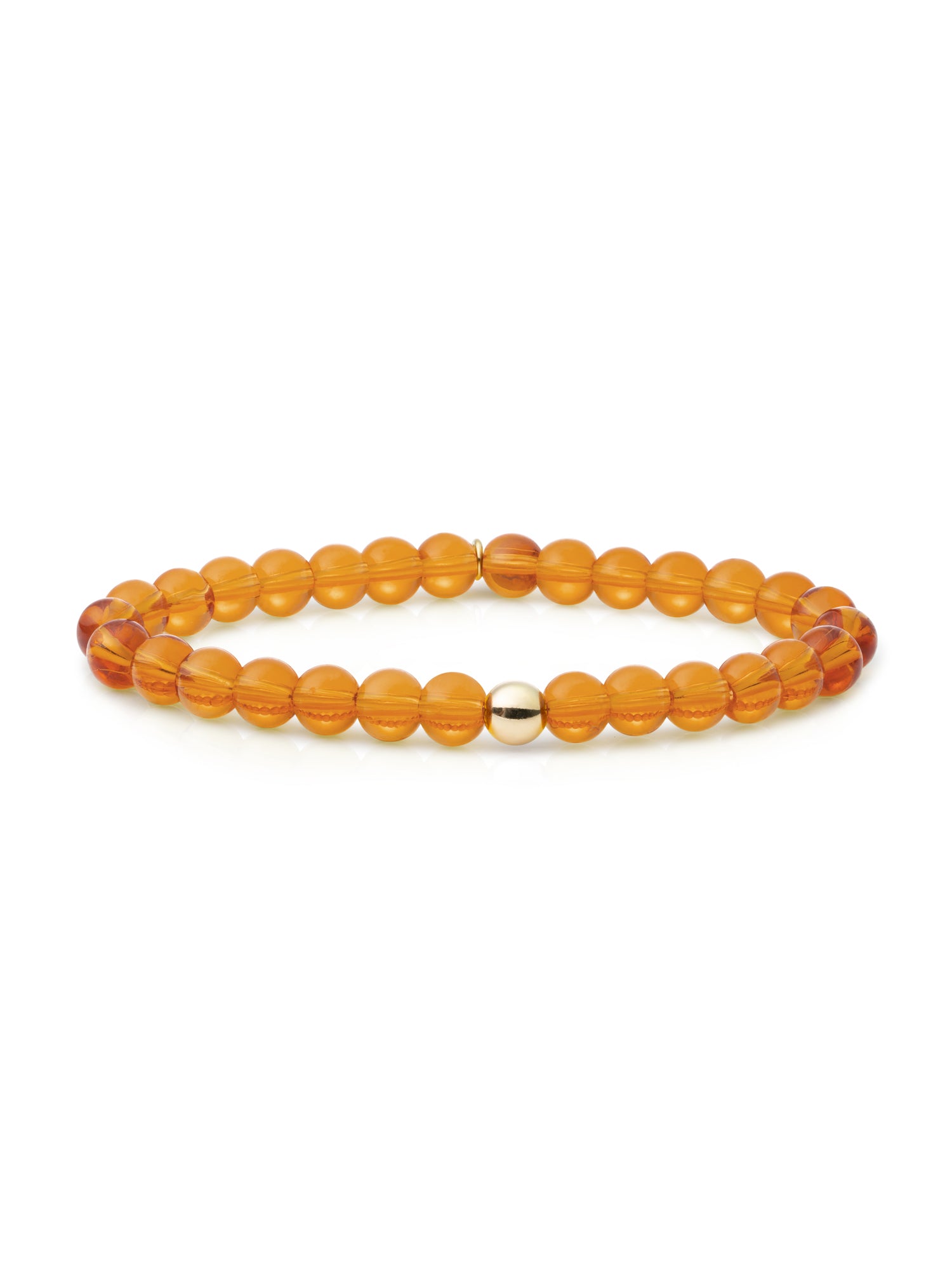 Saturn Armband Large Citrine Quartz - Gold Plated
