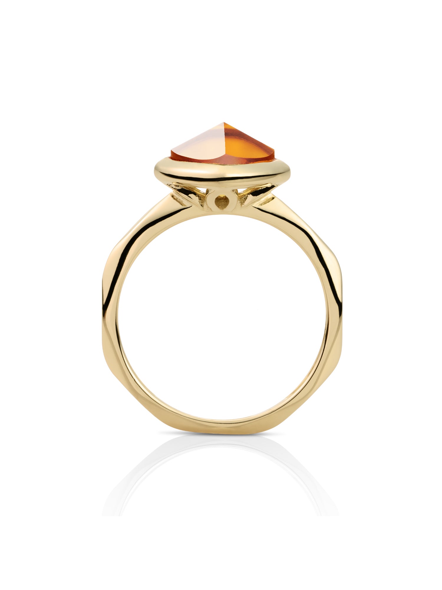 Edge Ring Citrine Quartz 9K Goud