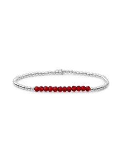 Universe Armband Ruby Quartz - Rhodium Plated