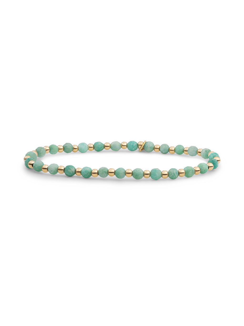 Interstellar Armband Rich Green Amazonite - Gold Plated