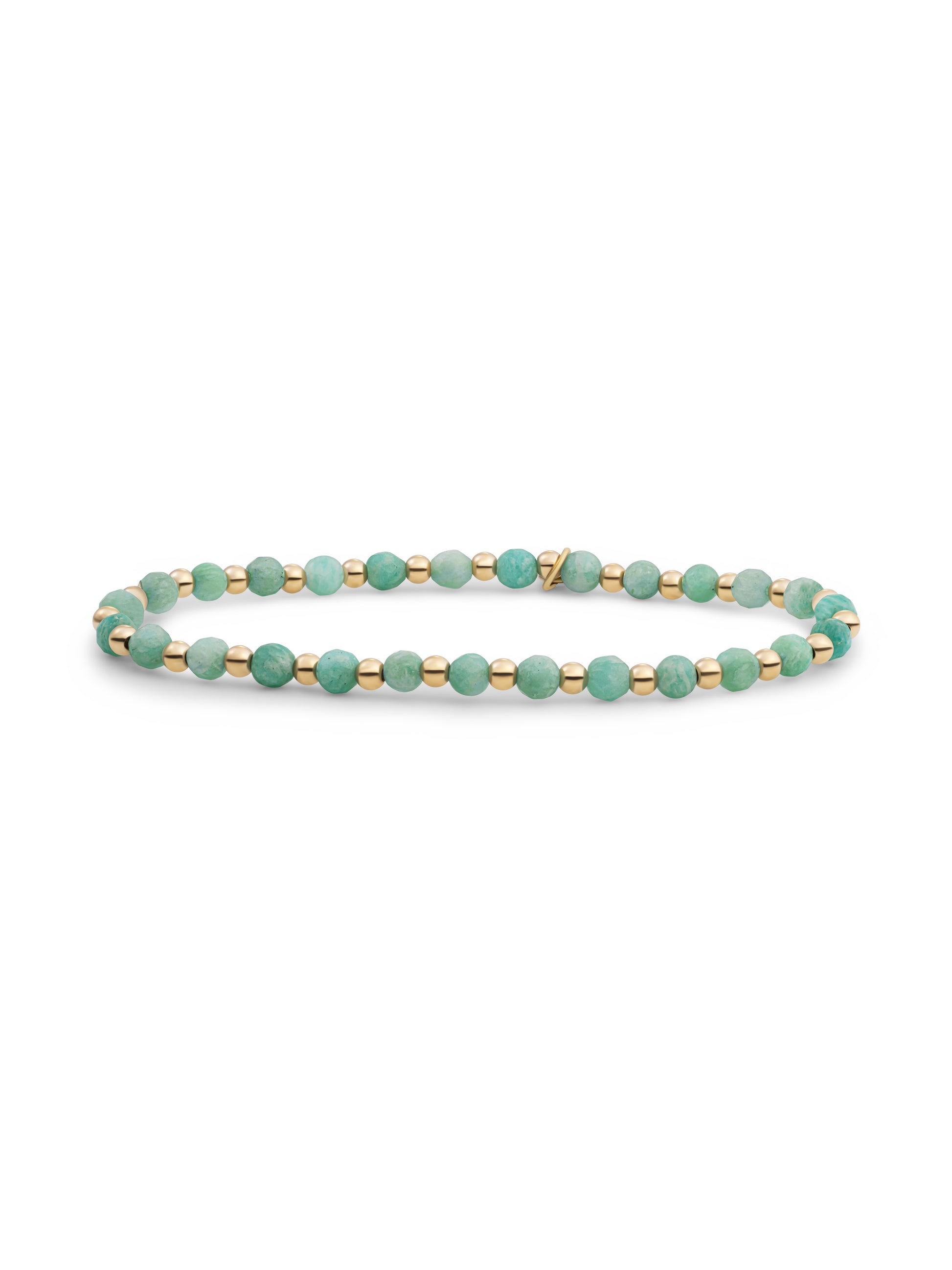 Interstellar Armband Rich Green Amazonite - Gold Plated