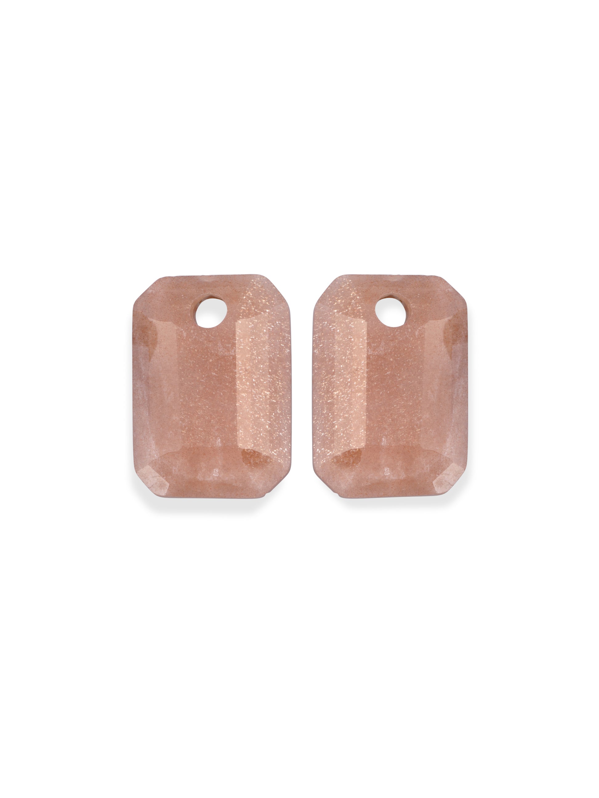 Oorbel Edelstenen Baguette Sunstone - Oorbel Edelstenen Baguette Sunstone