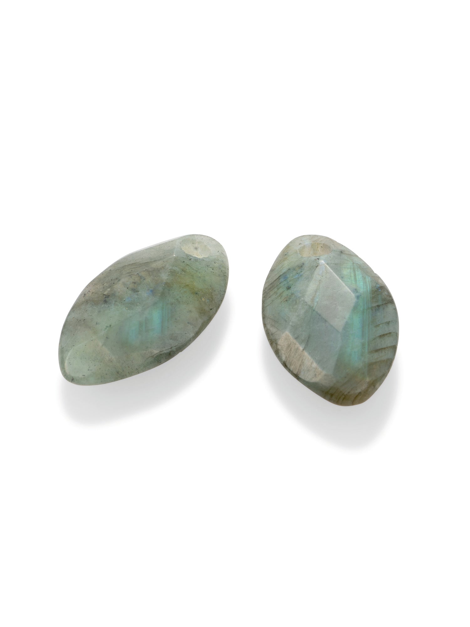Oorbel Edelstenen Leaf Labradorite - Oorbel Edelstenen Leaf Labradorite
