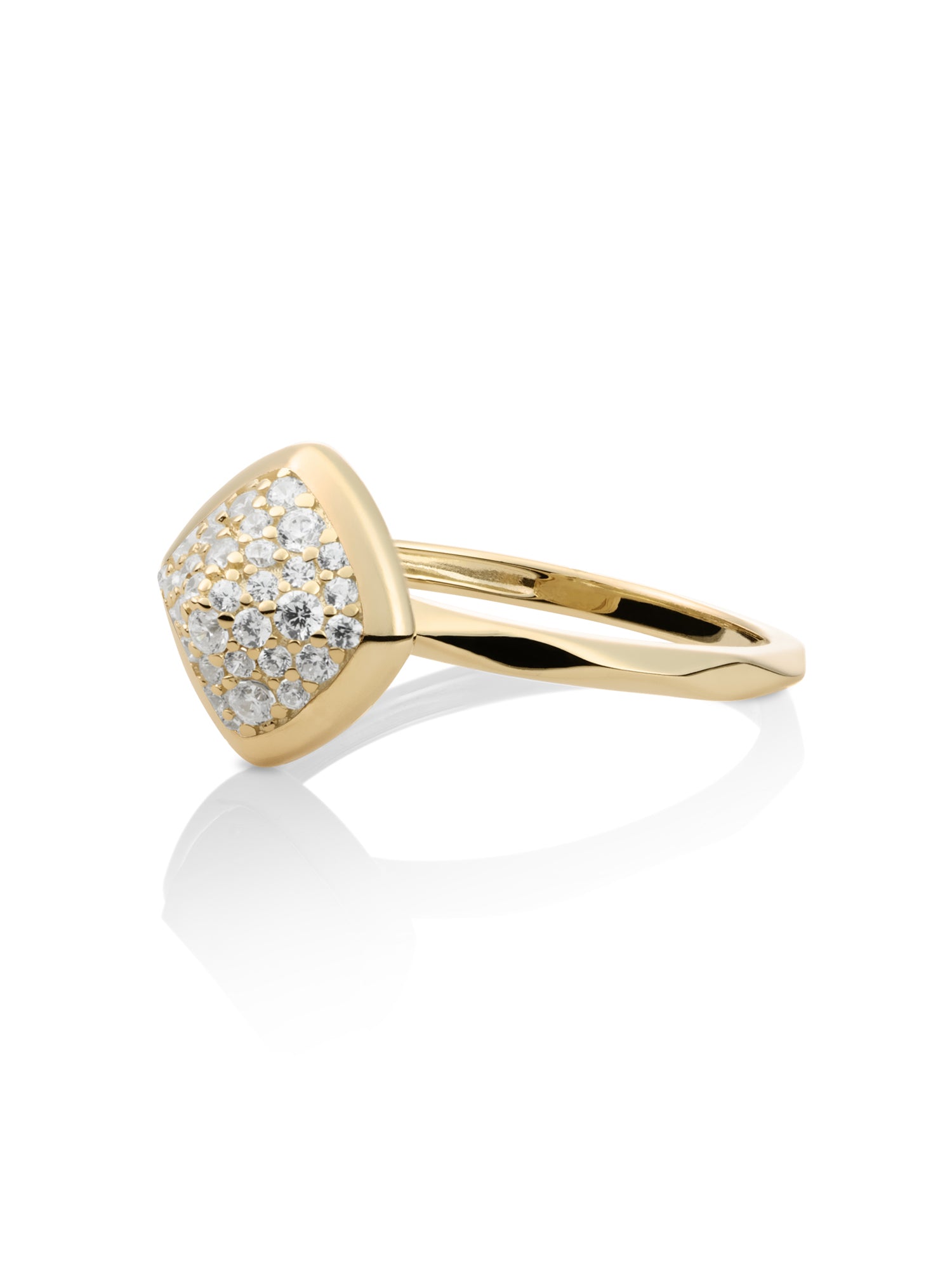 Edge Ring Zirconia 9K Goud - 56