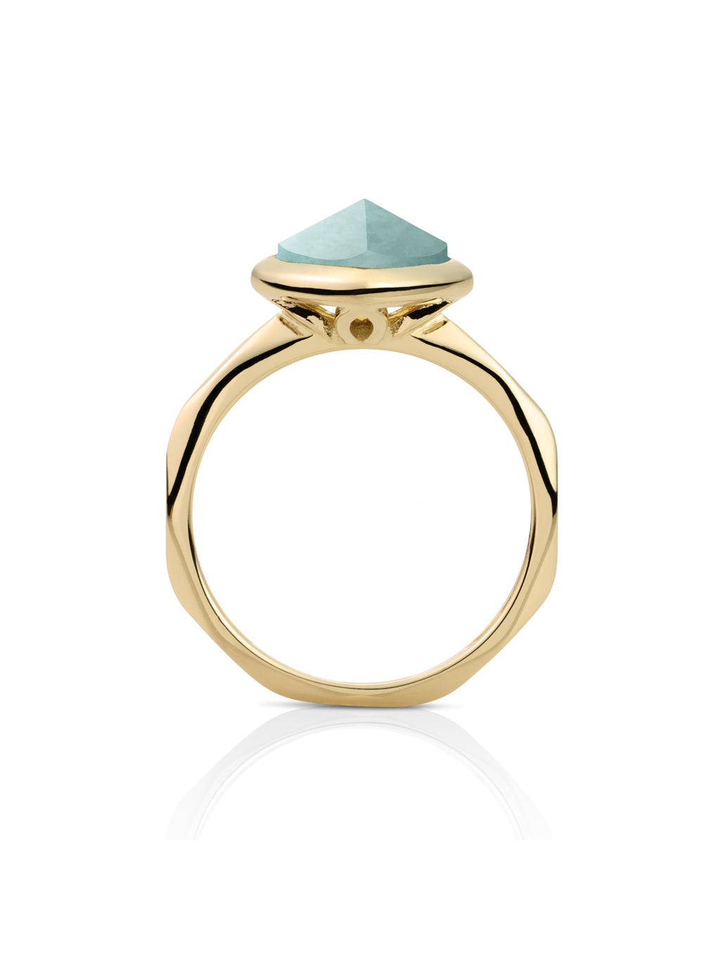Edge Ring Amazonite 9K Goud