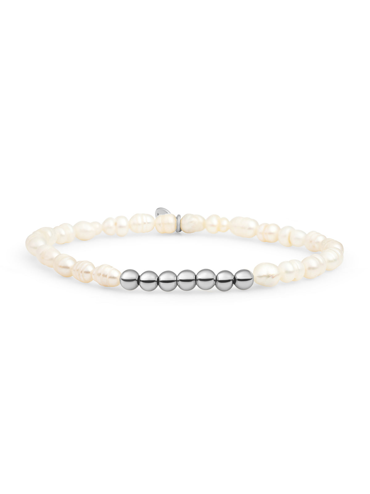 Reverse Universe Armband Pearl - Rhodium Plated