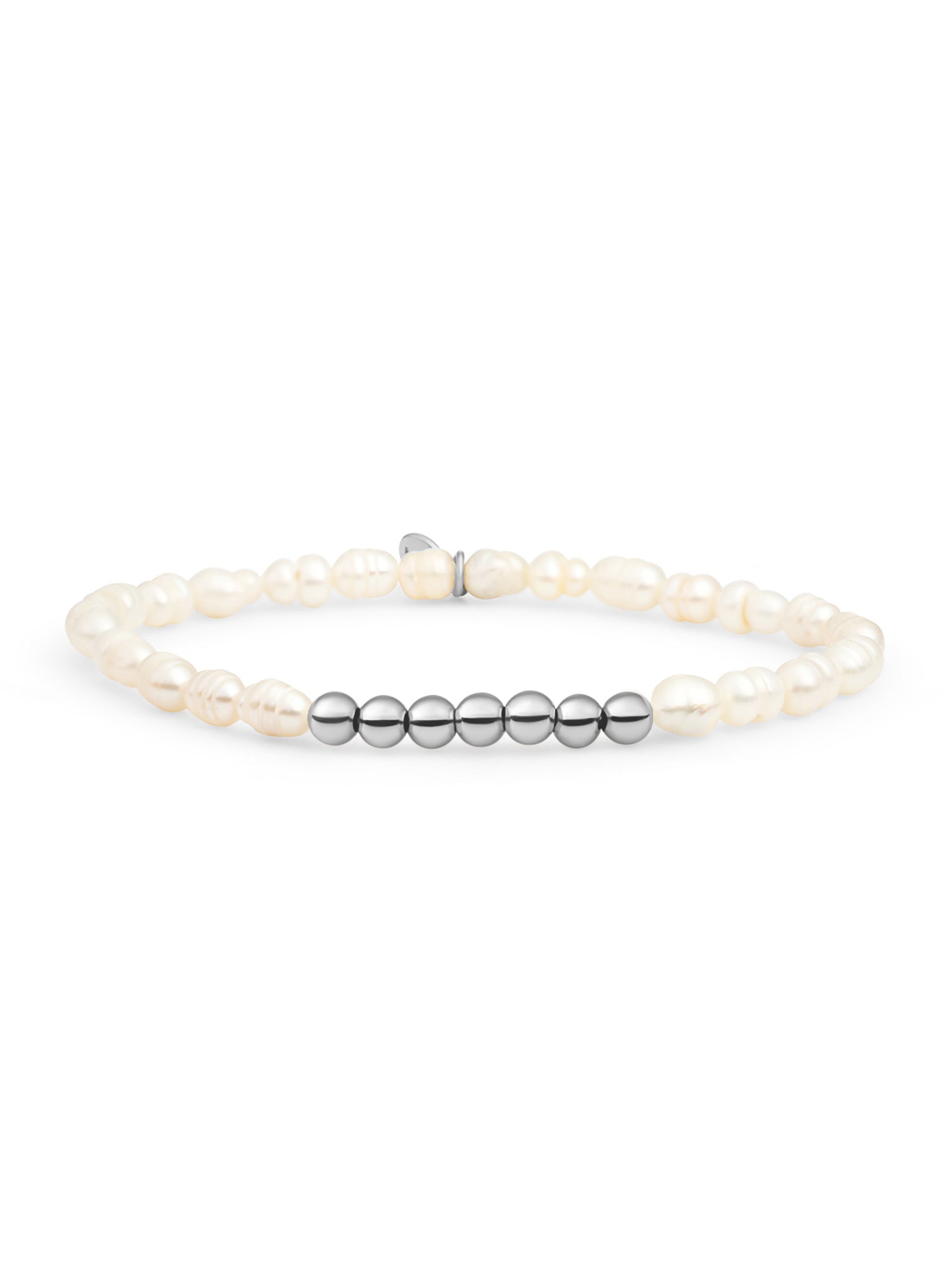 Reverse Universe Armband Pearl - Rhodium Plated