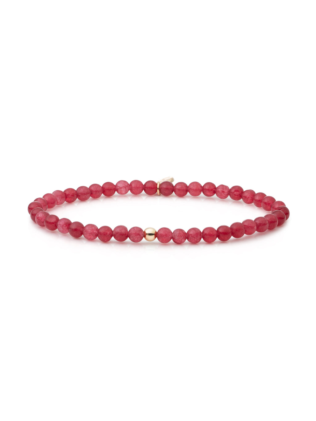 Saturn Armband Small Red Jade - 0.00 / 0.00 / Gold Plated