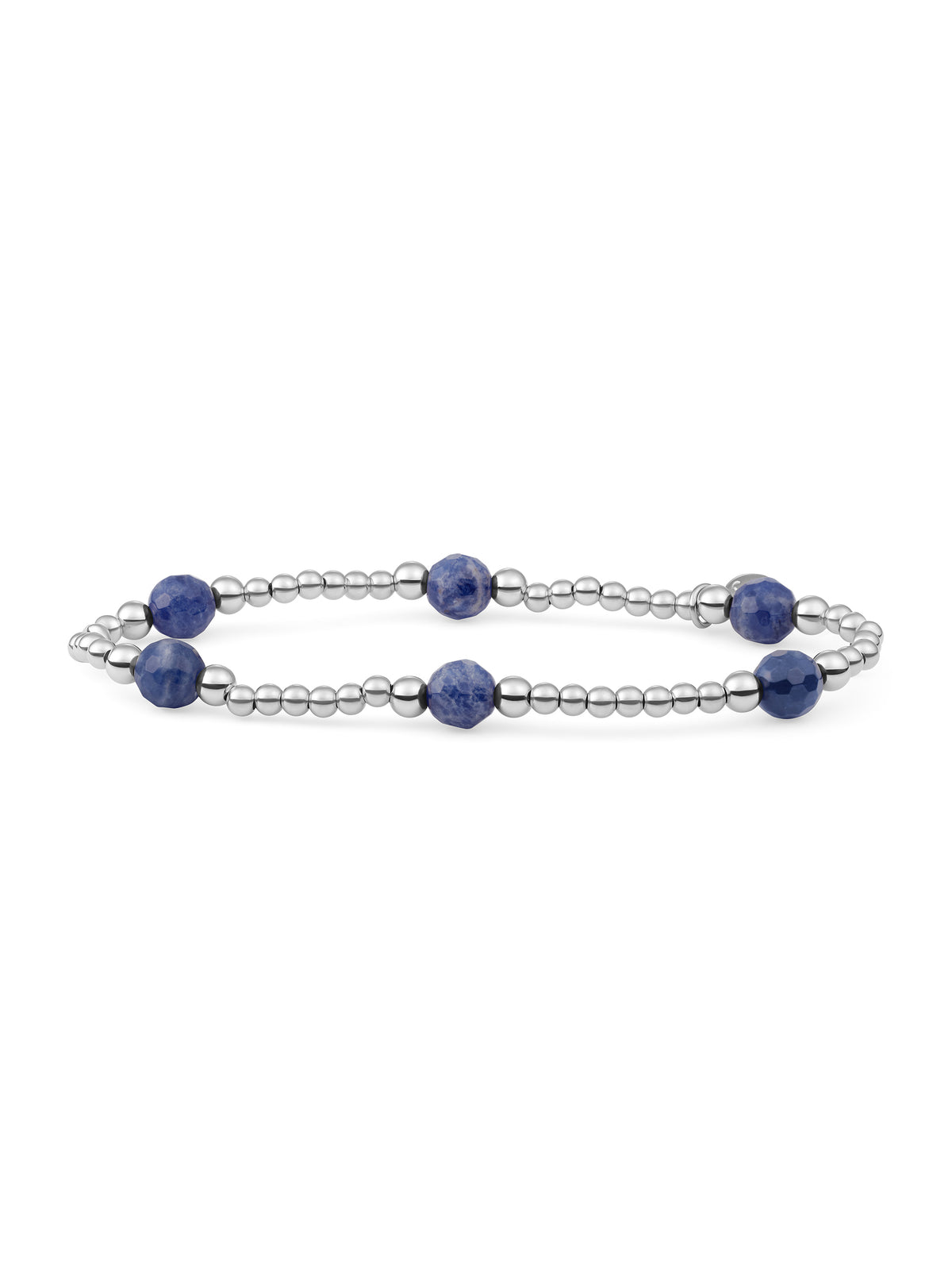 Reverse Bold Mix Armband Sodalite - Rhodium Plated