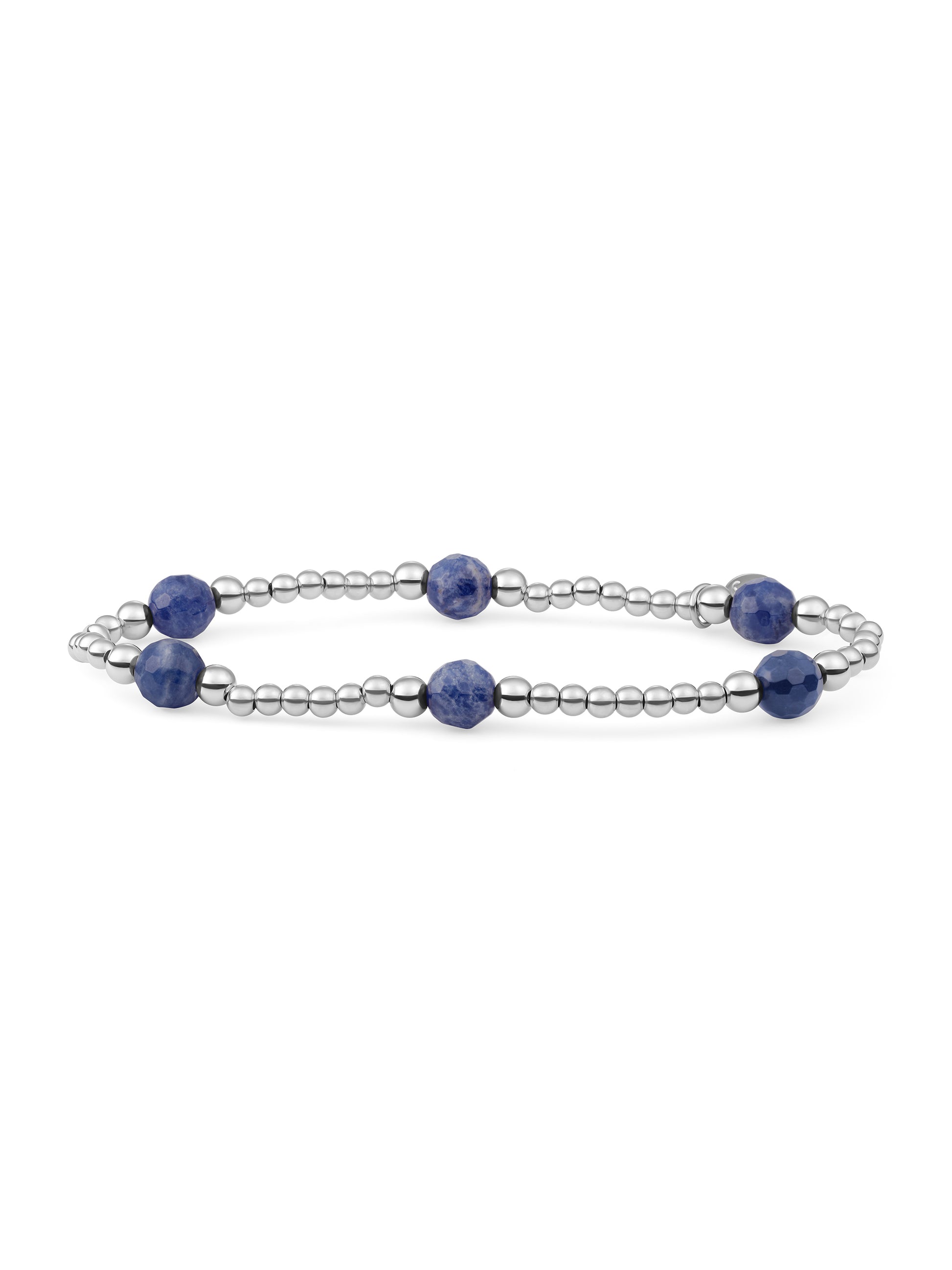 Reverse Bold Mix Armband Sodalite - Rhodium Plated
