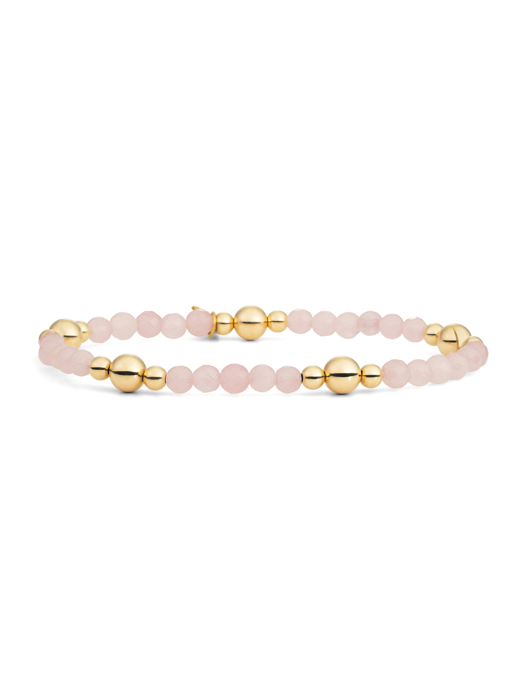 Bold Mix Armband Rose Quartz - 0.00 / 0.00 / Rhodium Plated