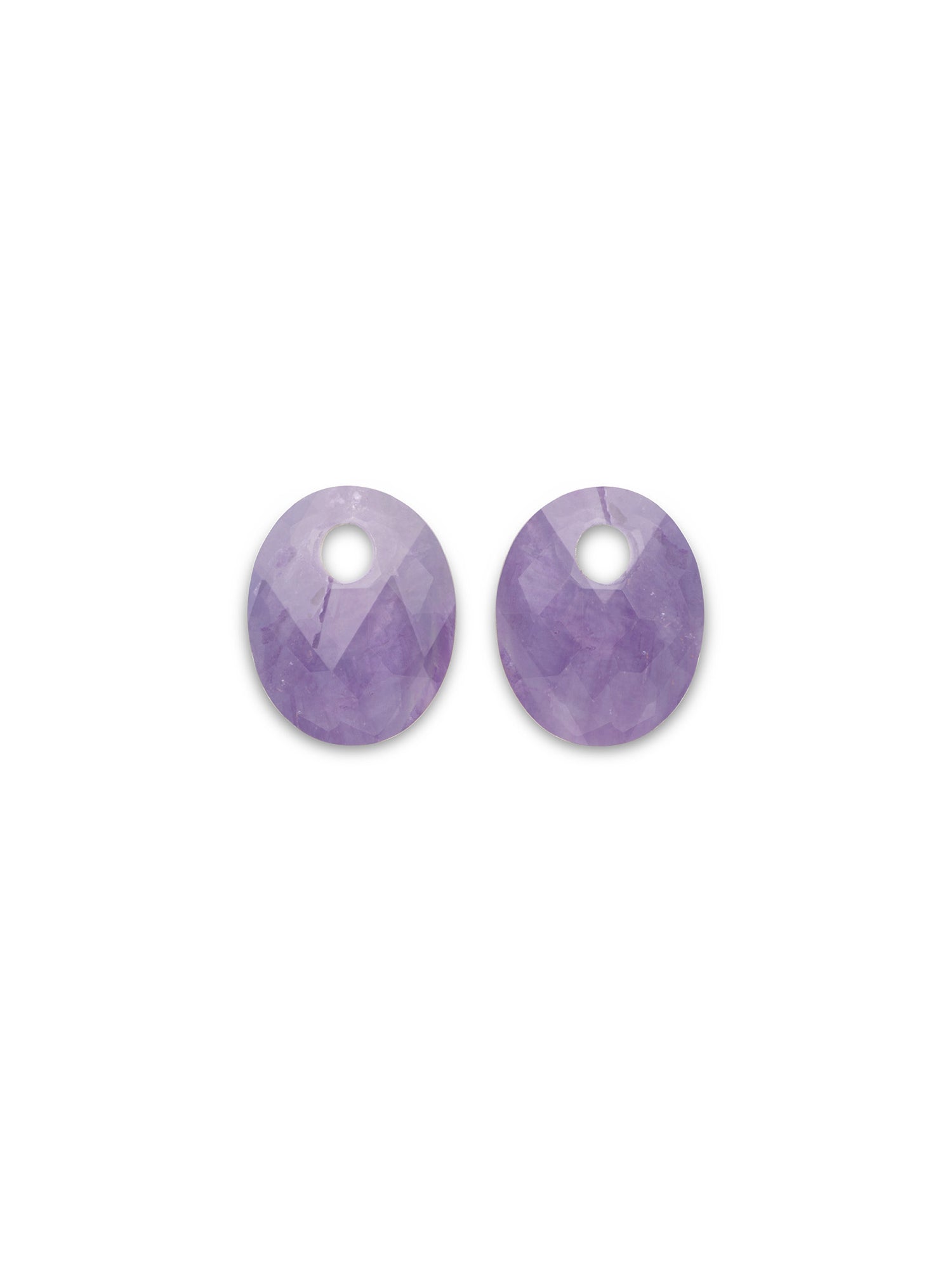 Oorbel Edelstenen Small Oval Amethyst - Oorbel Edelstenen Small Oval Amethyst