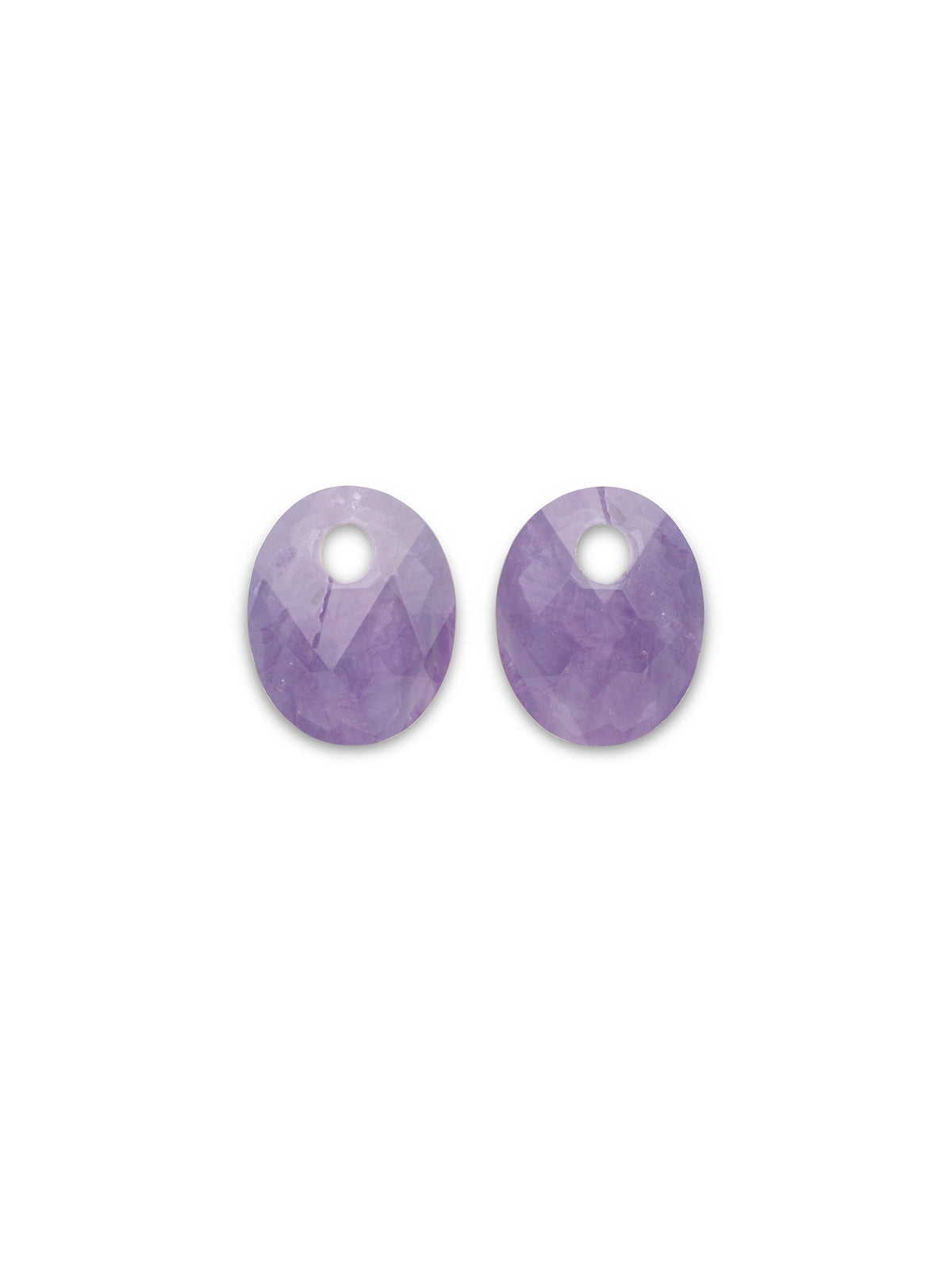 Oorbel Edelstenen Small Oval Amethyst - Oorbel Edelstenen Small Oval Amethyst