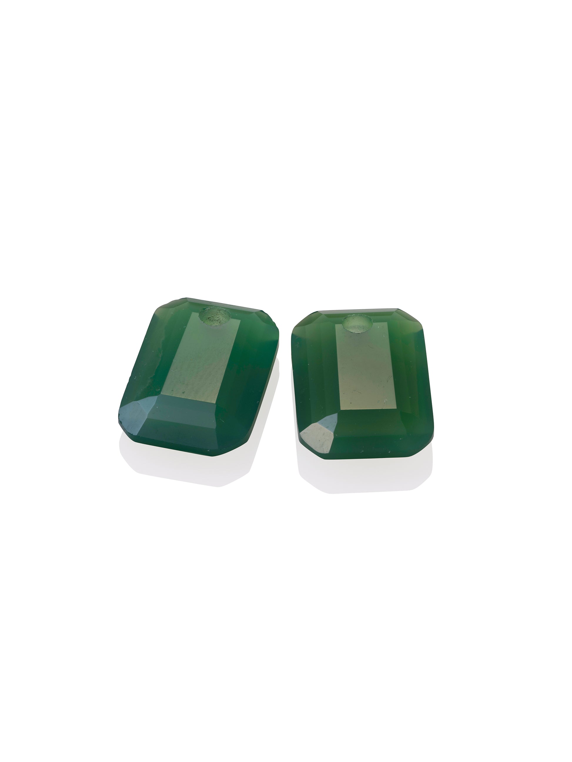 Oorbel Edelstenen Baguette Green Onyx - Oorbel Edelstenen Baguette Green Onyx